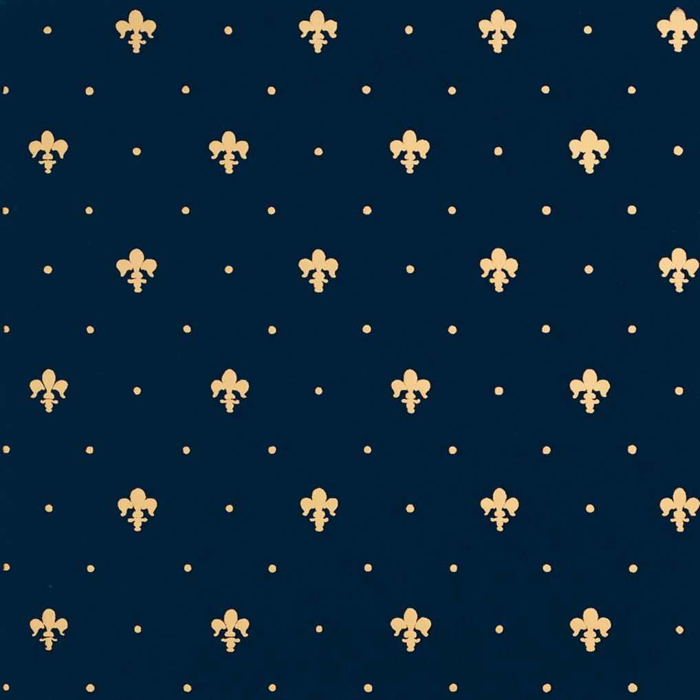 Display product Grand Elegance Gold giglio oro su blu from manufacturer Petracer's Ceramics