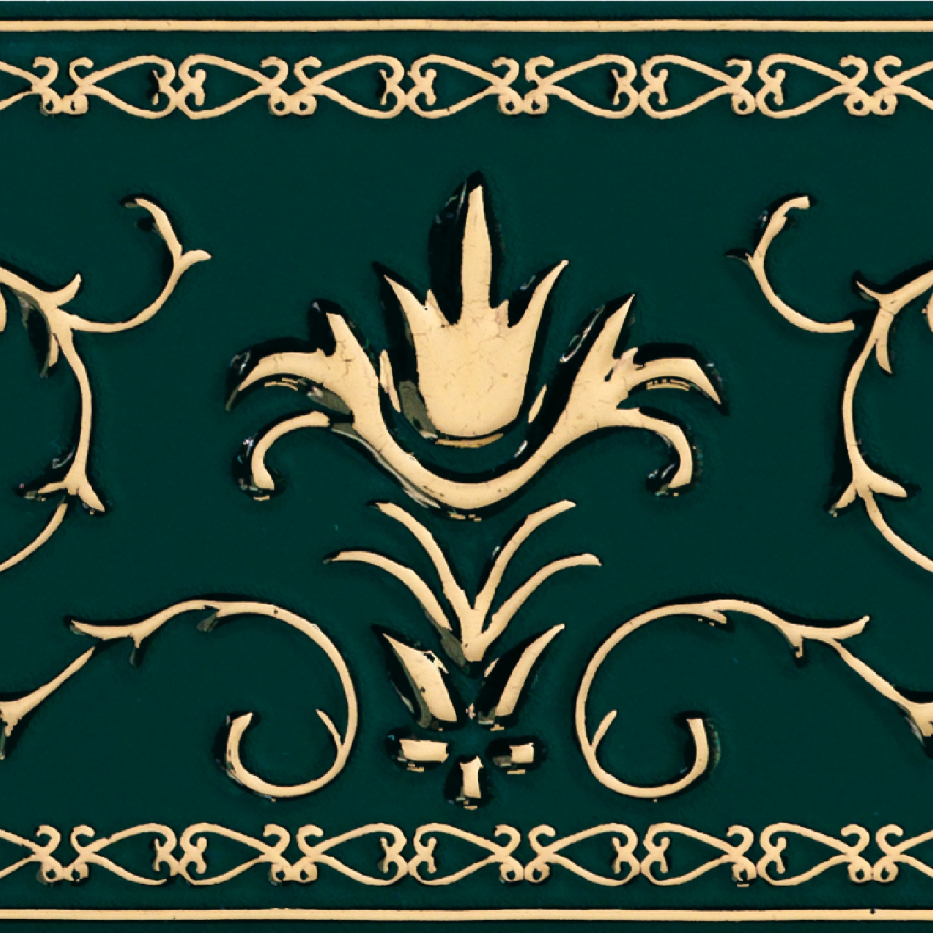 Display product Grand Elegance Gold narciso A oro su verde from manufacturer Petracer's Ceramics