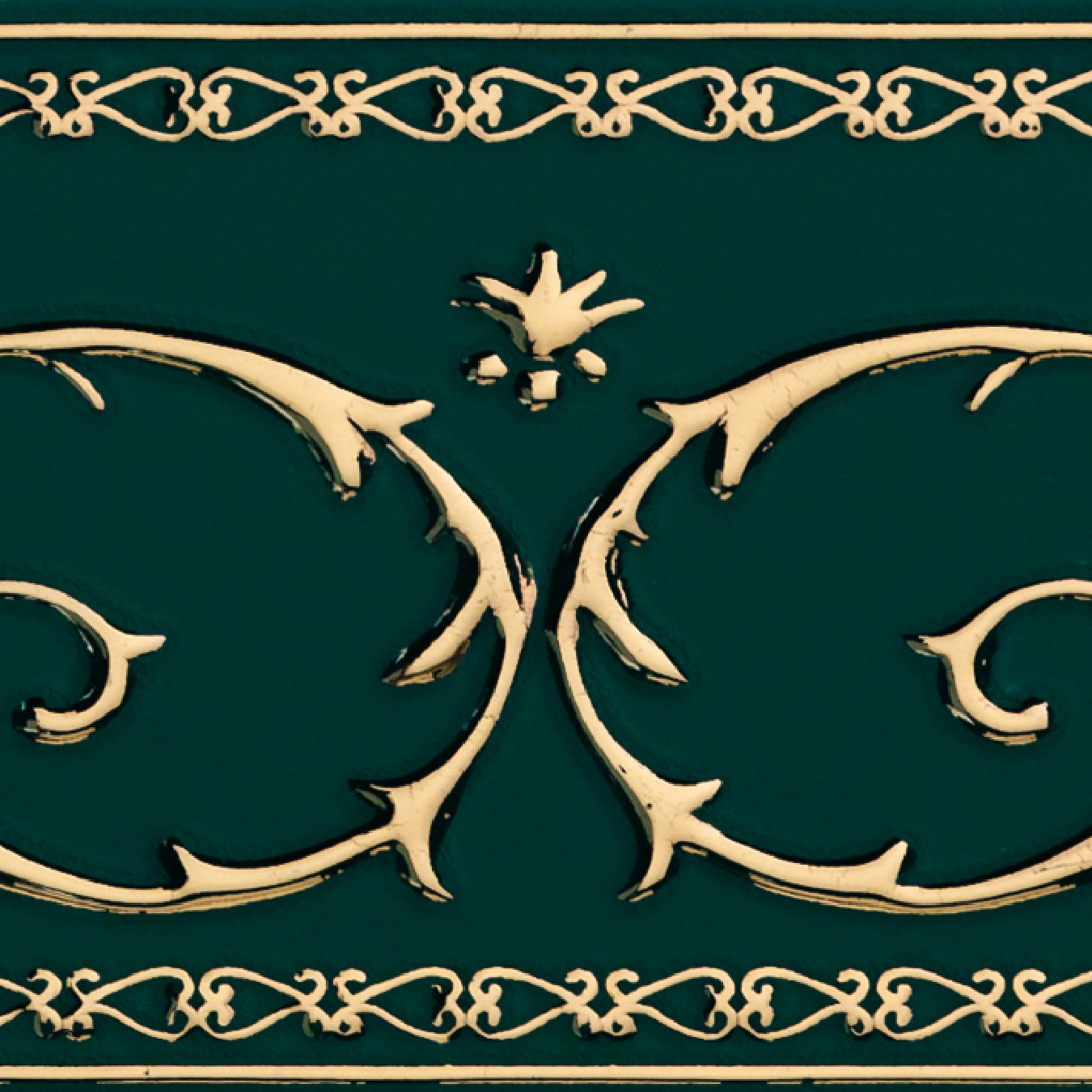 Display product Grand Elegance Gold narciso B oro su verde from manufacturer Petracer's Ceramics