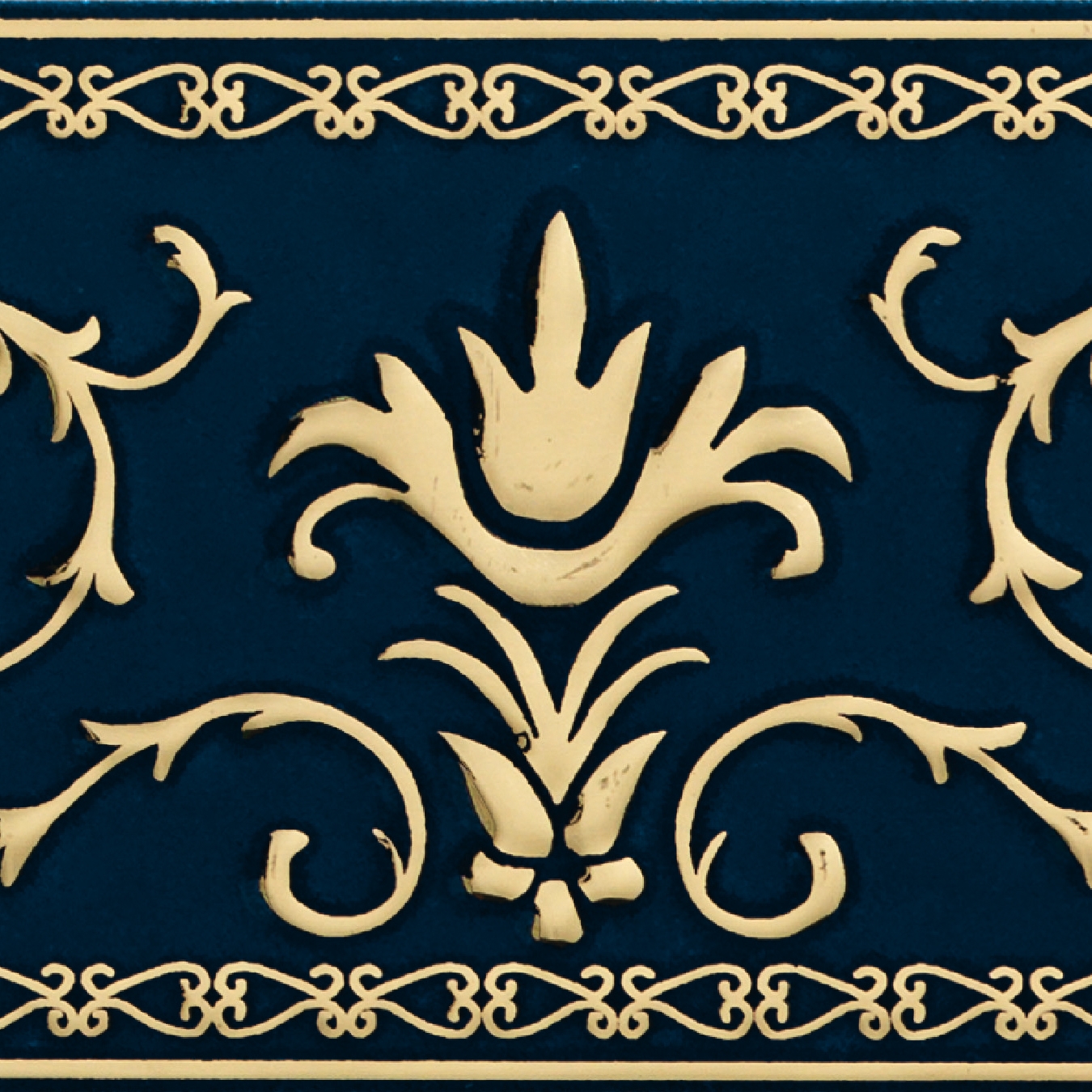 Display product Grand Elegance Gold narciso A oro su blu from manufacturer Petracer's Ceramics