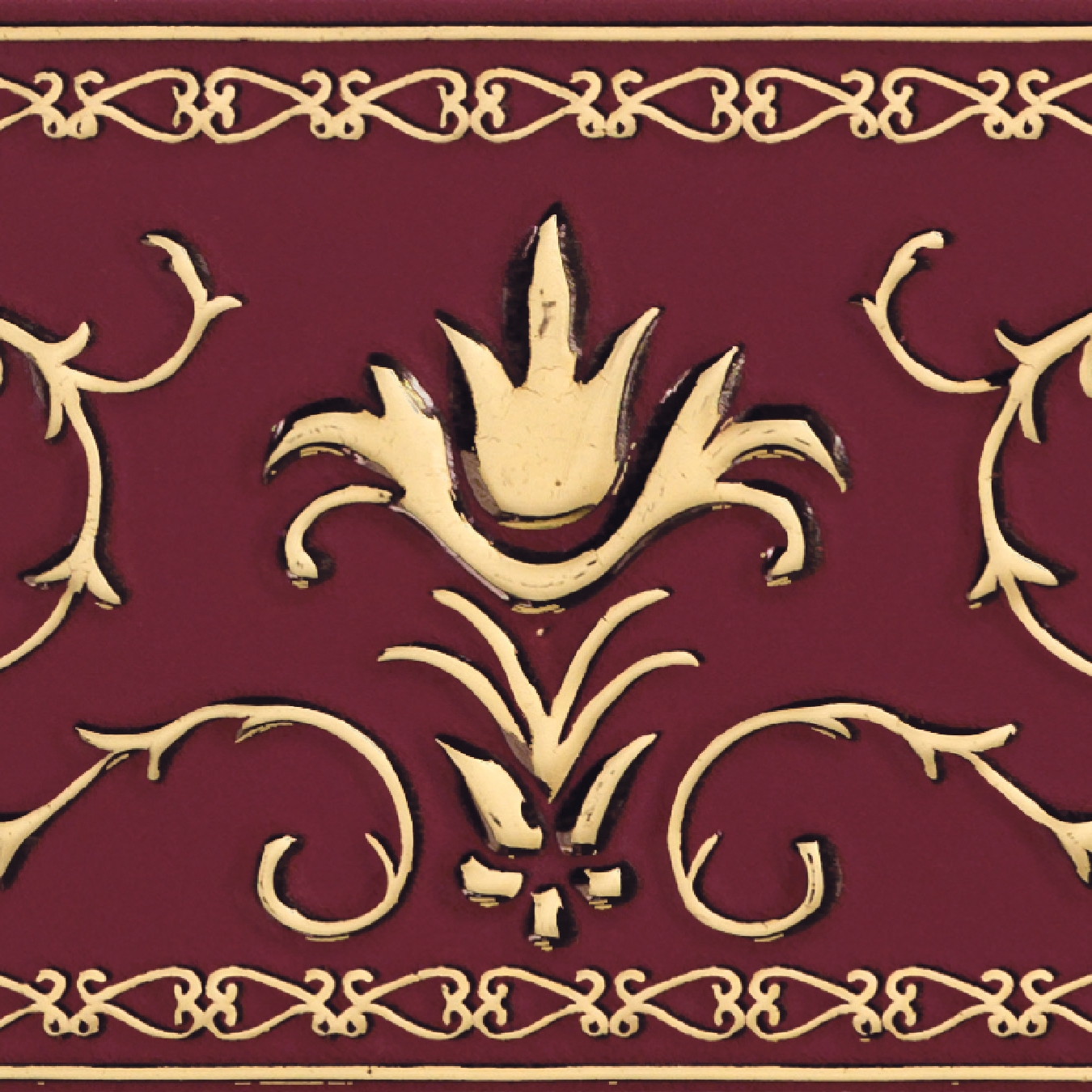 Display product Grand Elegance Gold narciso A oro su bordeaux from manufacturer Petracer's Ceramics