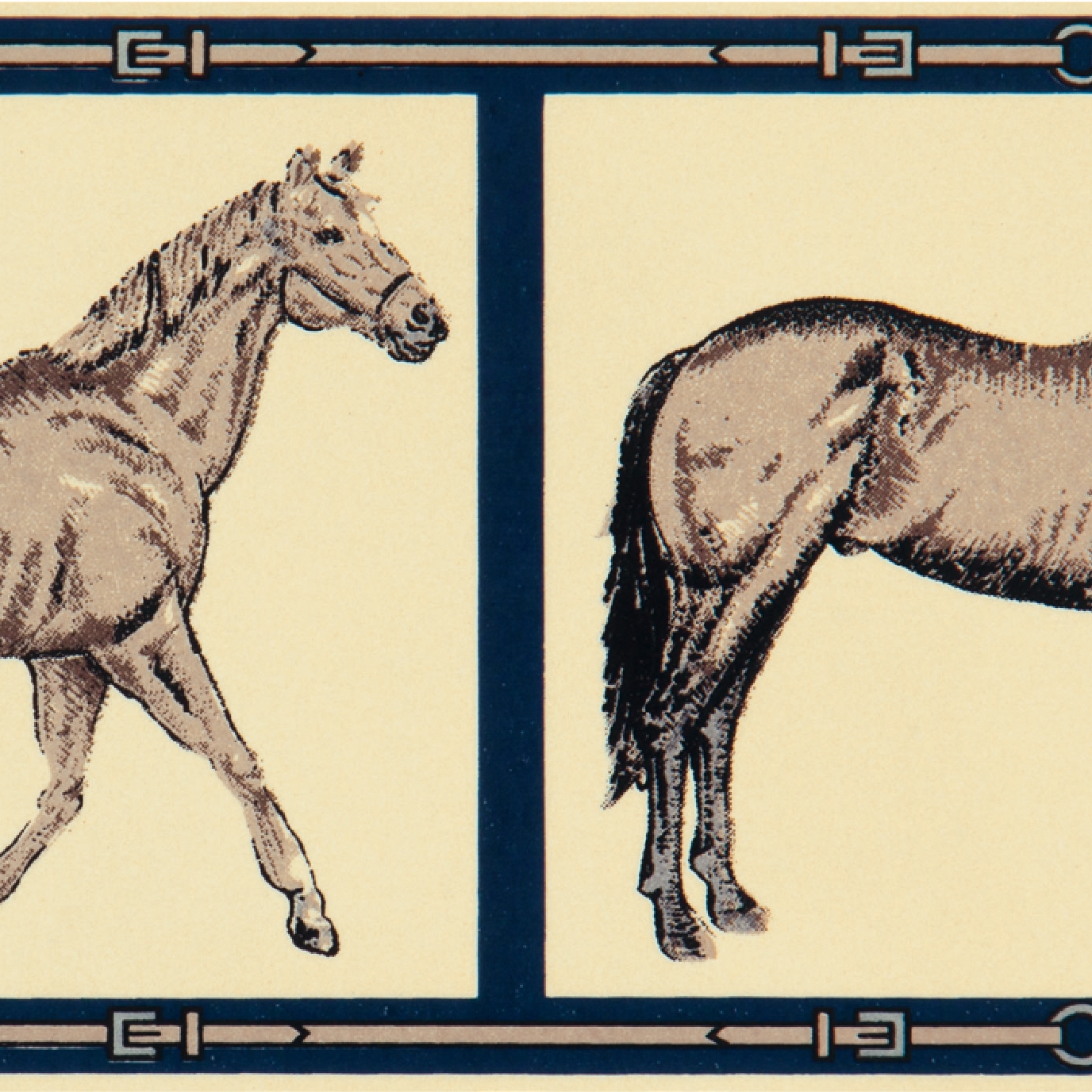 Display product Grand Elegance country life horses B green from manufacturer Petracer's Ceramics