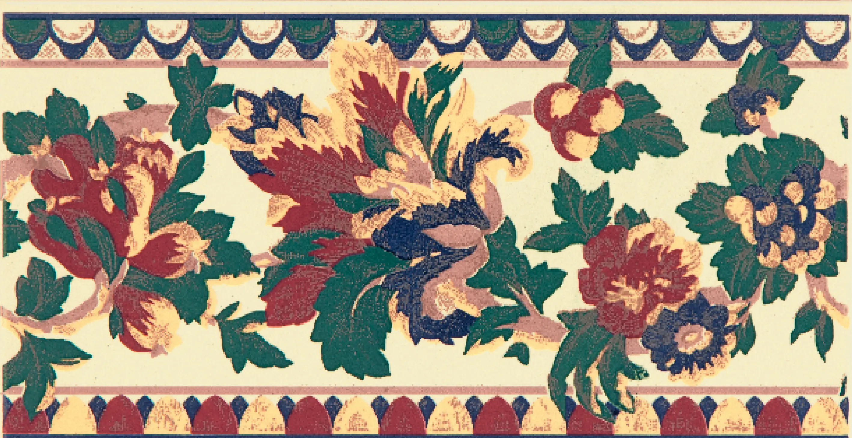 Petracer's Ceramics - Grand Elegance fleures estate su crema