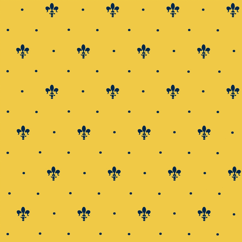 Display product Grand Elegance giglio blu su giallo ocra from manufacturer Petracer's Ceramics