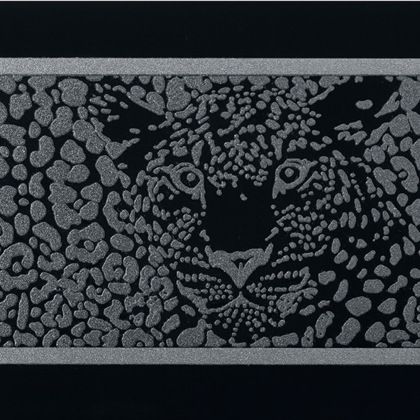 Display product Gran Galà leopardo nero from manufacturer Petracer's Ceramics