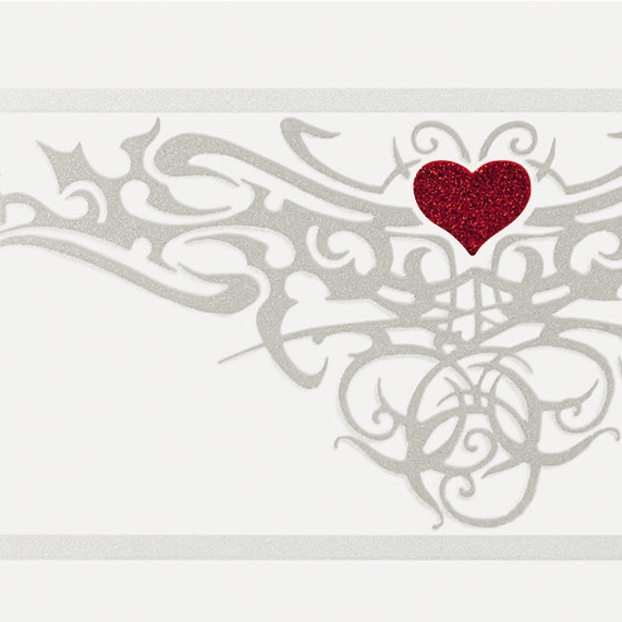 Display product Gran Galà tattoo heart bianco from manufacturer Petracer's Ceramics