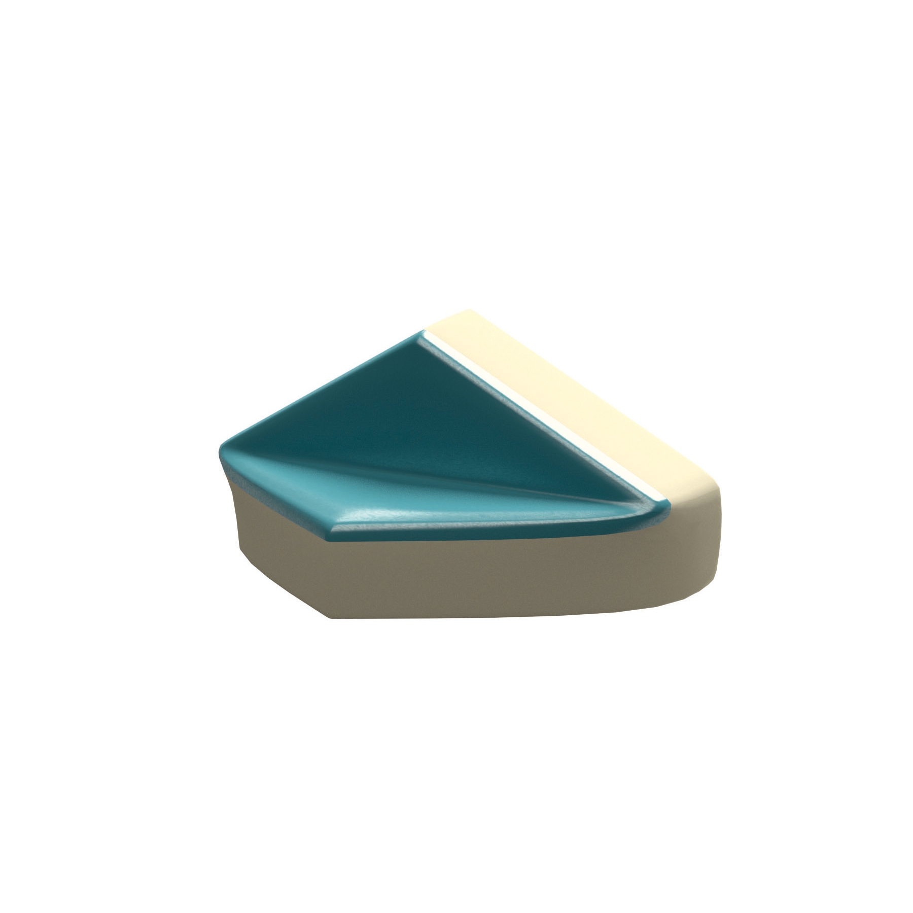 Vertoon produk Rhumbus verde smeraldo internal corner van vervaardiger Petracer's Ceramics