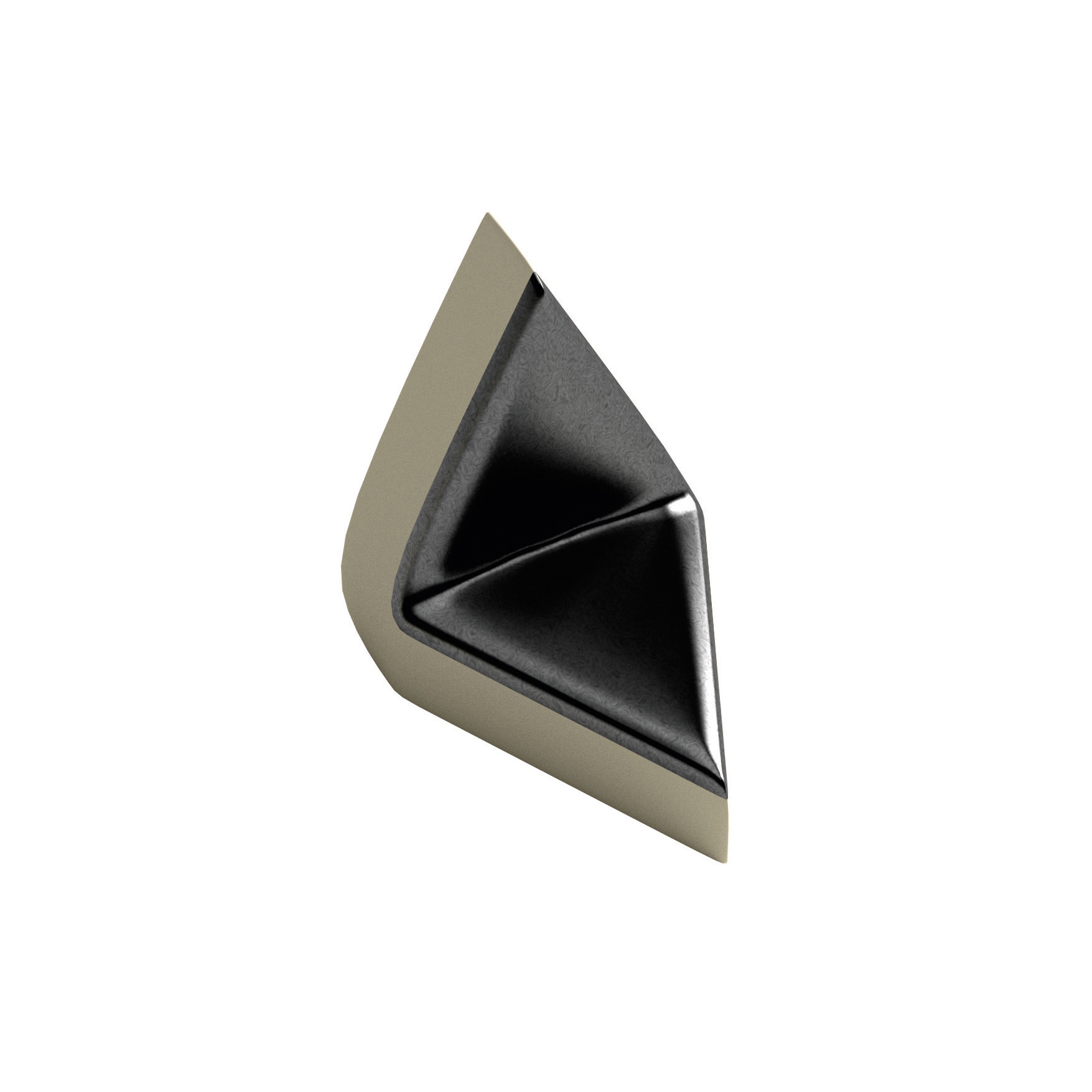Vertoon produk Rhumbus nero lucido internal corner van vervaardiger Petracer's Ceramics