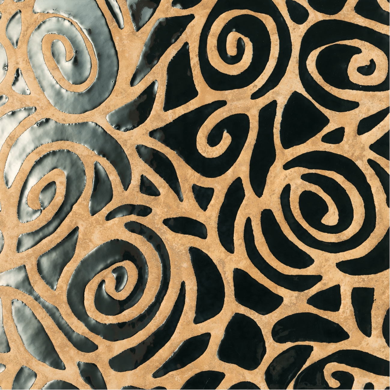 Vertoon produk Tango Rock giallo reale mirror van vervaardiger Petracer's Ceramics