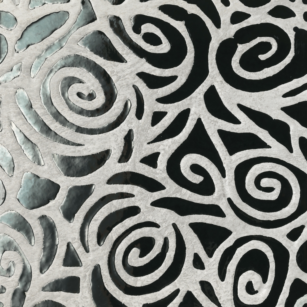 Vertoon produk Tango Rock bianco argenteo mirror van vervaardiger Petracer's Ceramics