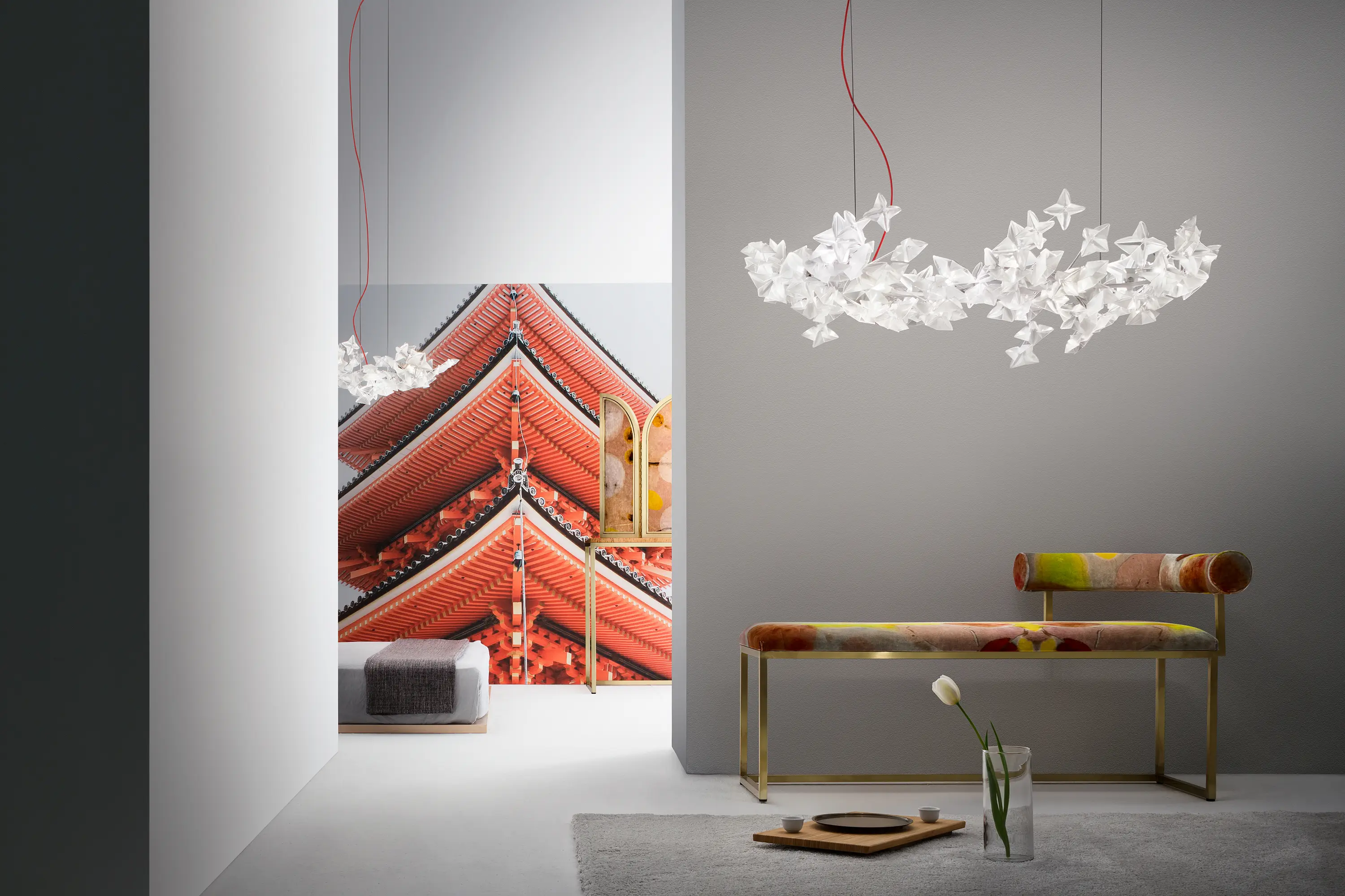 Slamp - Hanami Suspension Large | Red Wire