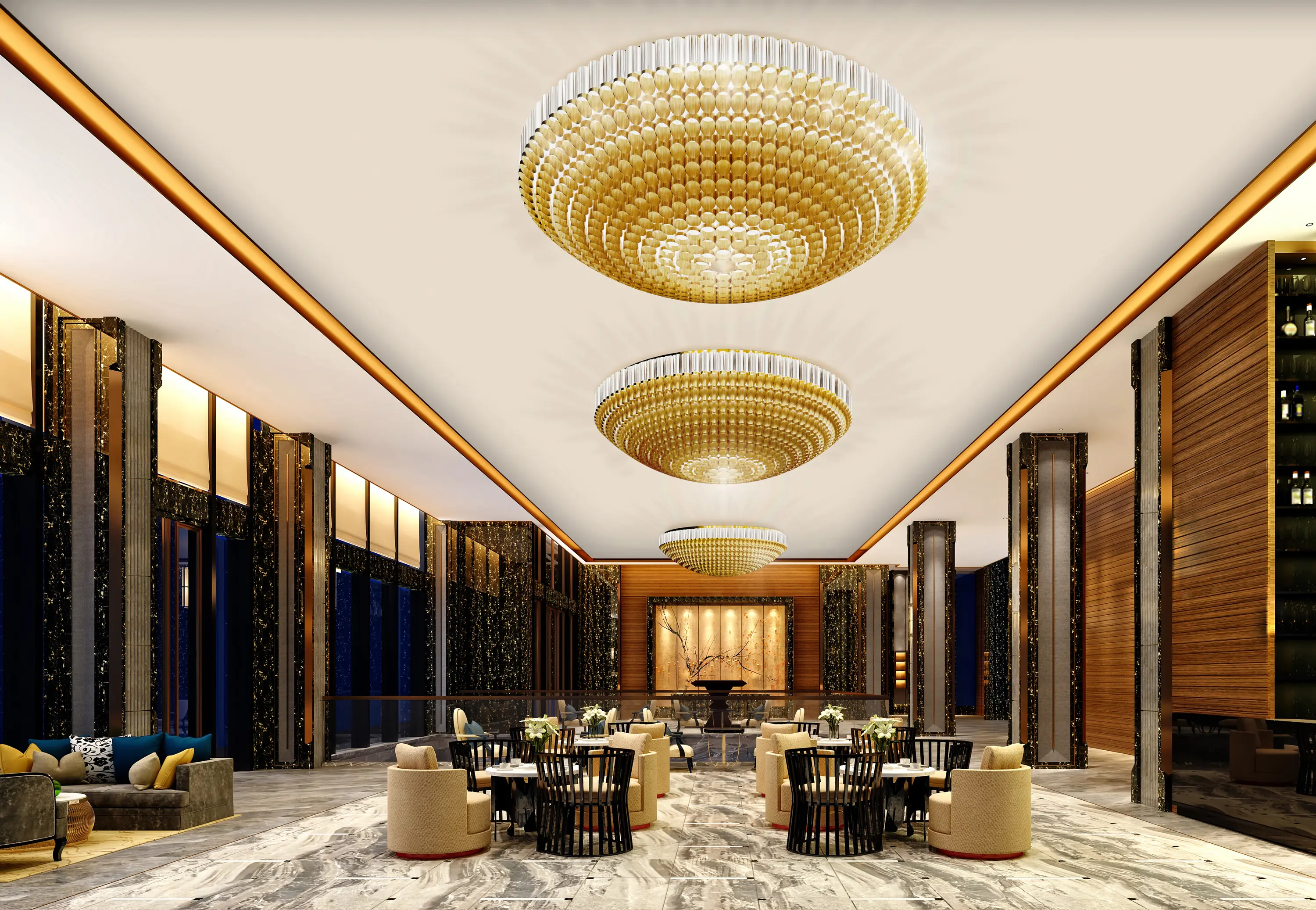 Slamp - Odeon 65 Ceiling | Gold