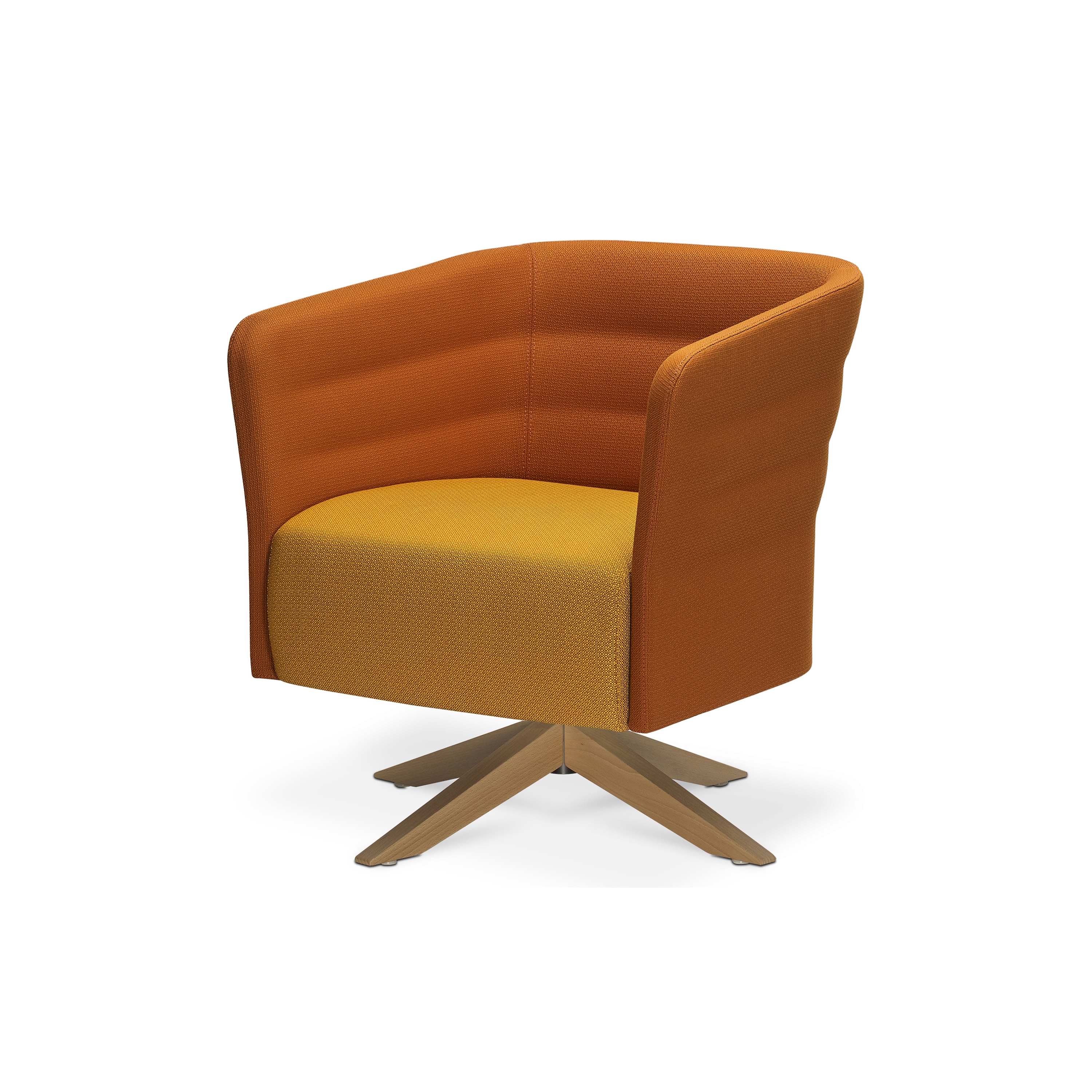 Display product Cell 72 Swivel upholstered easy chair with armrests with 4-spoke base from manufacturer sitland