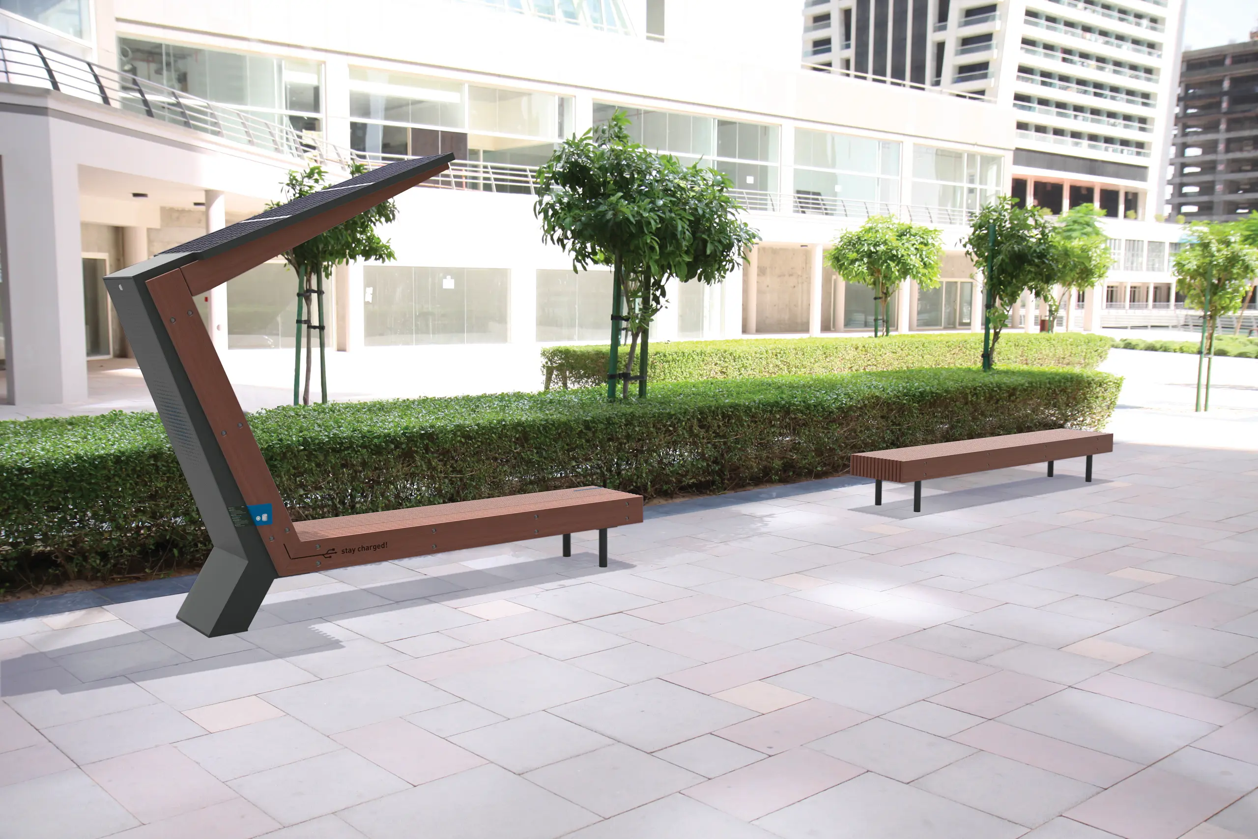 mmcité - woody scorpio | Solar bench