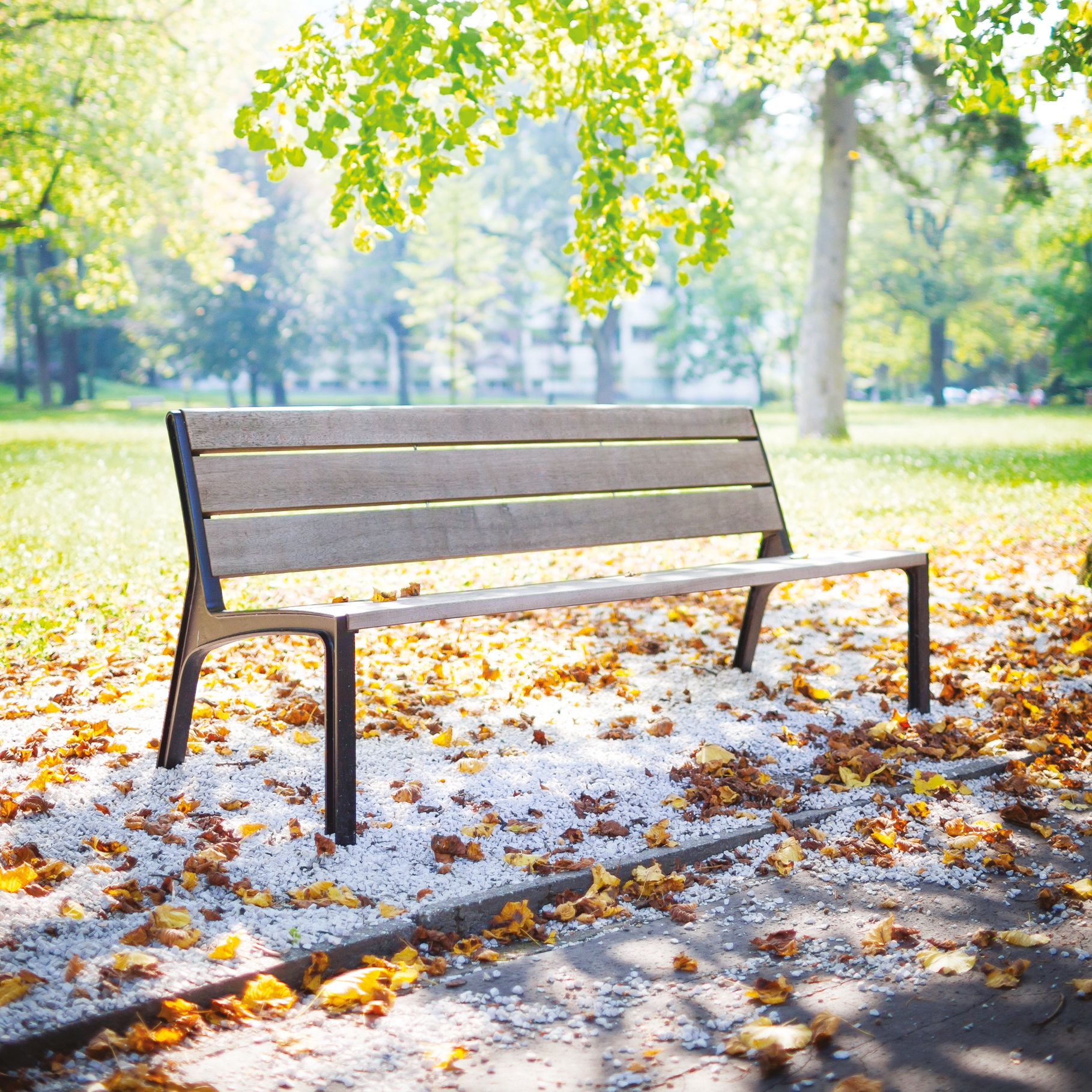 Display product miela | Park bench with backrest from manufacturer mmcité