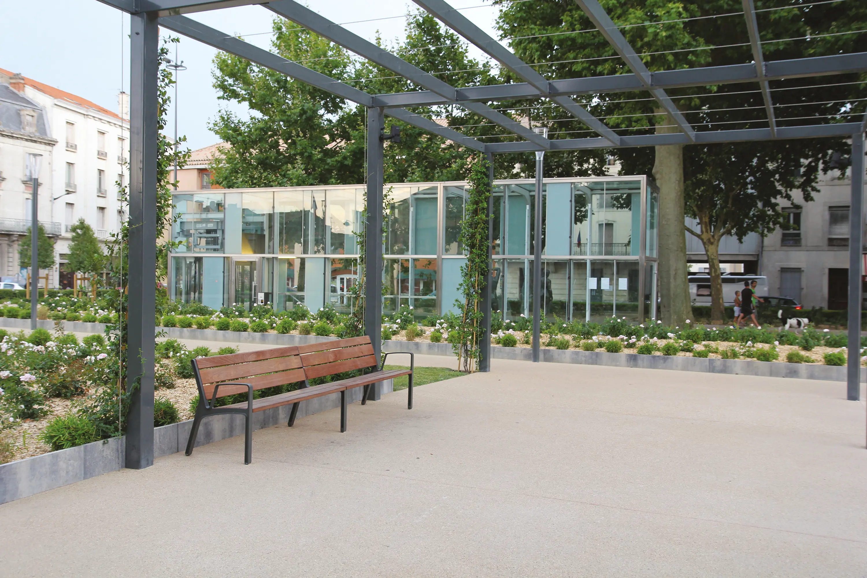 mmcité - miela | Double park bench with backrest