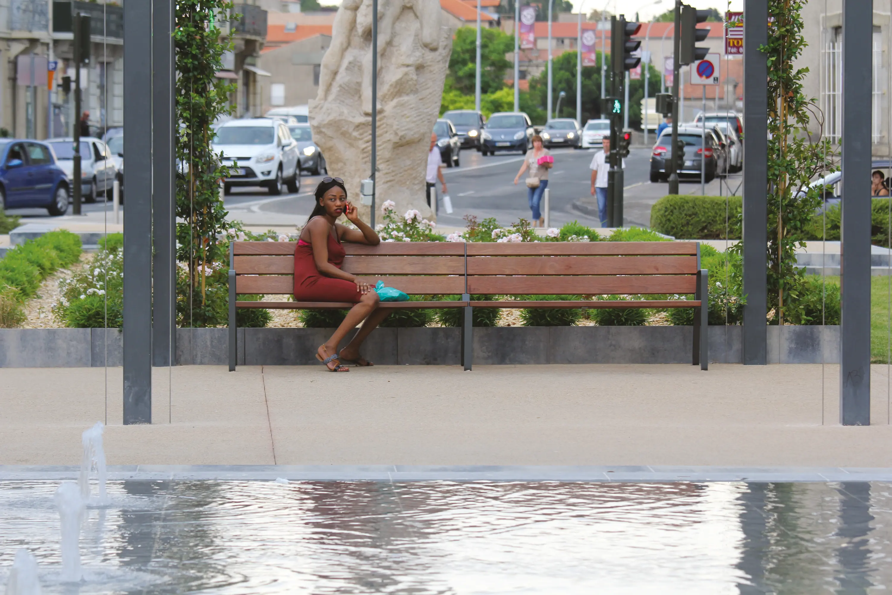 mmcité - miela | Double park bench with backrest
