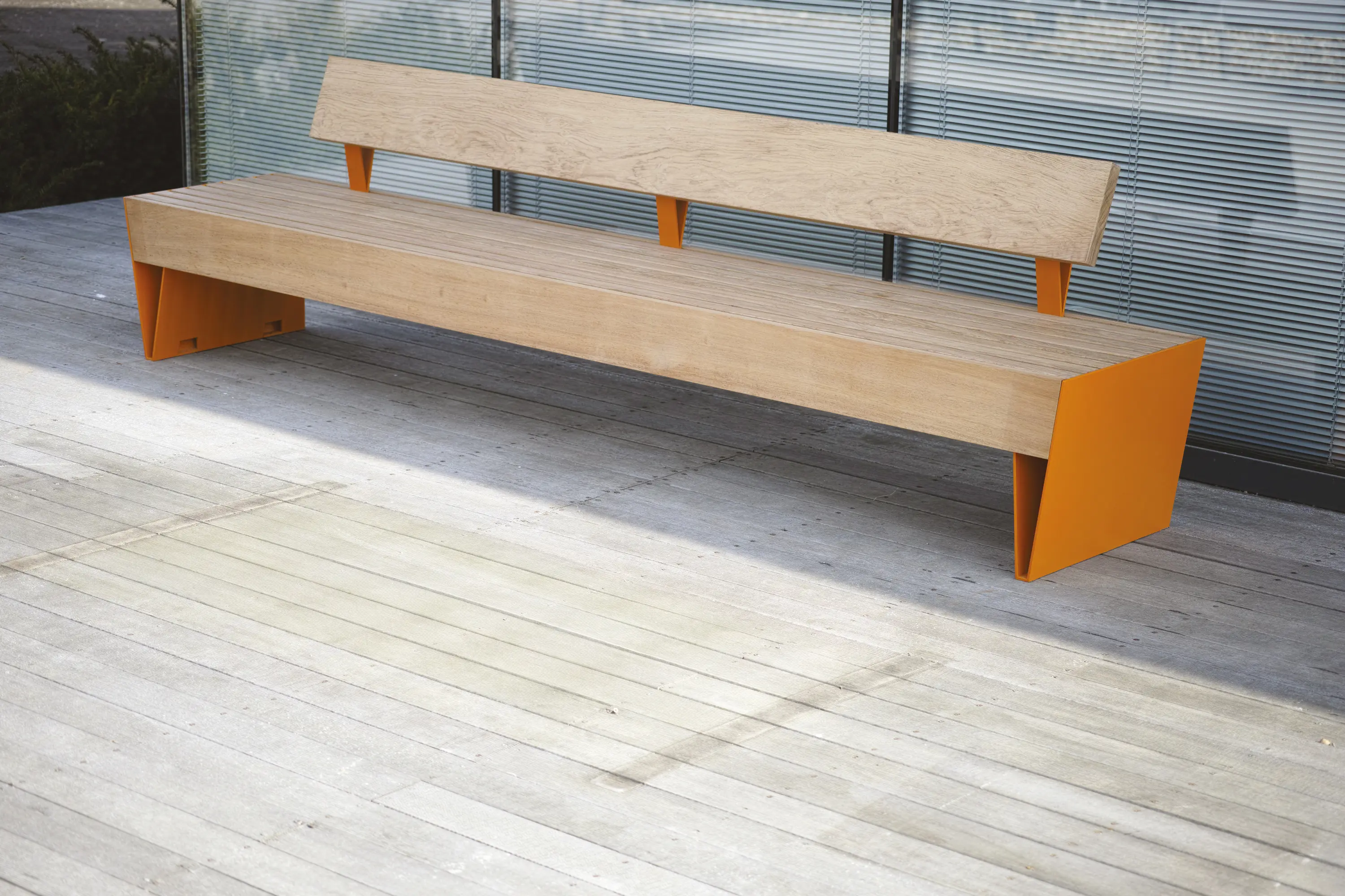 mmcité - blocq | Park bench with backrest