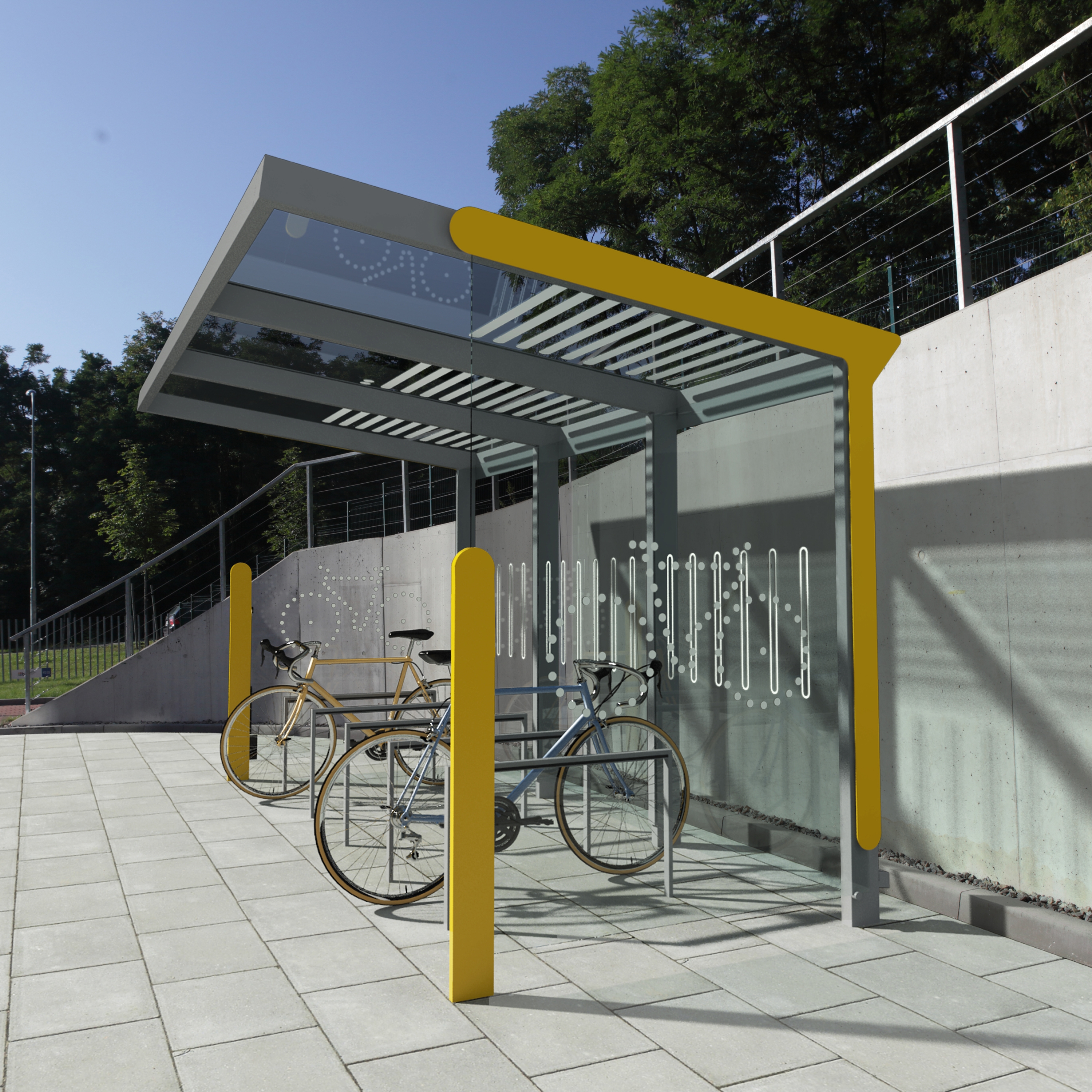 Display product aureo velo | Bicycle shelter from manufacturer mmcité