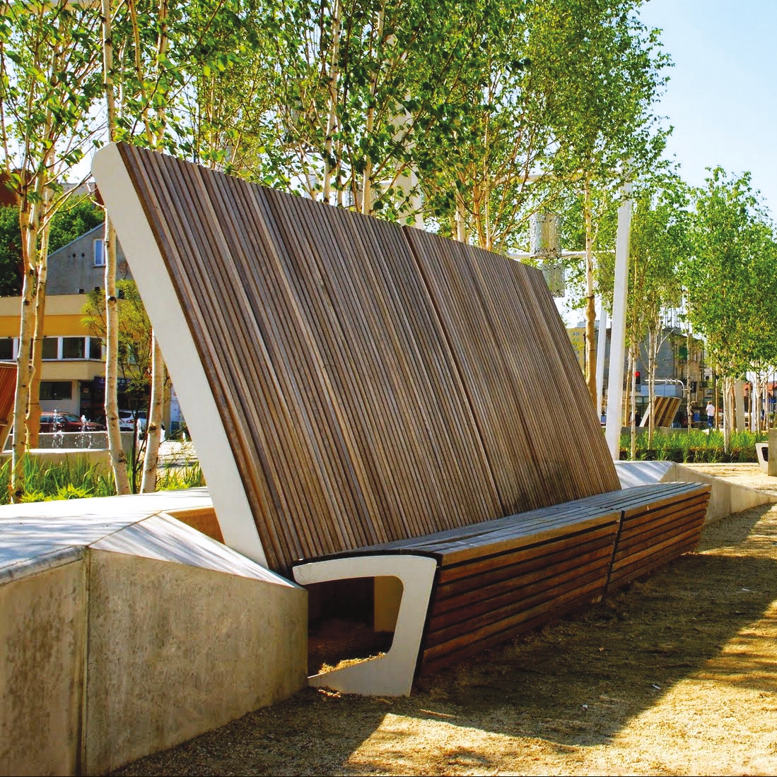Mostra il prodotto landscape | Park bench with high backrest del produttore mmcité