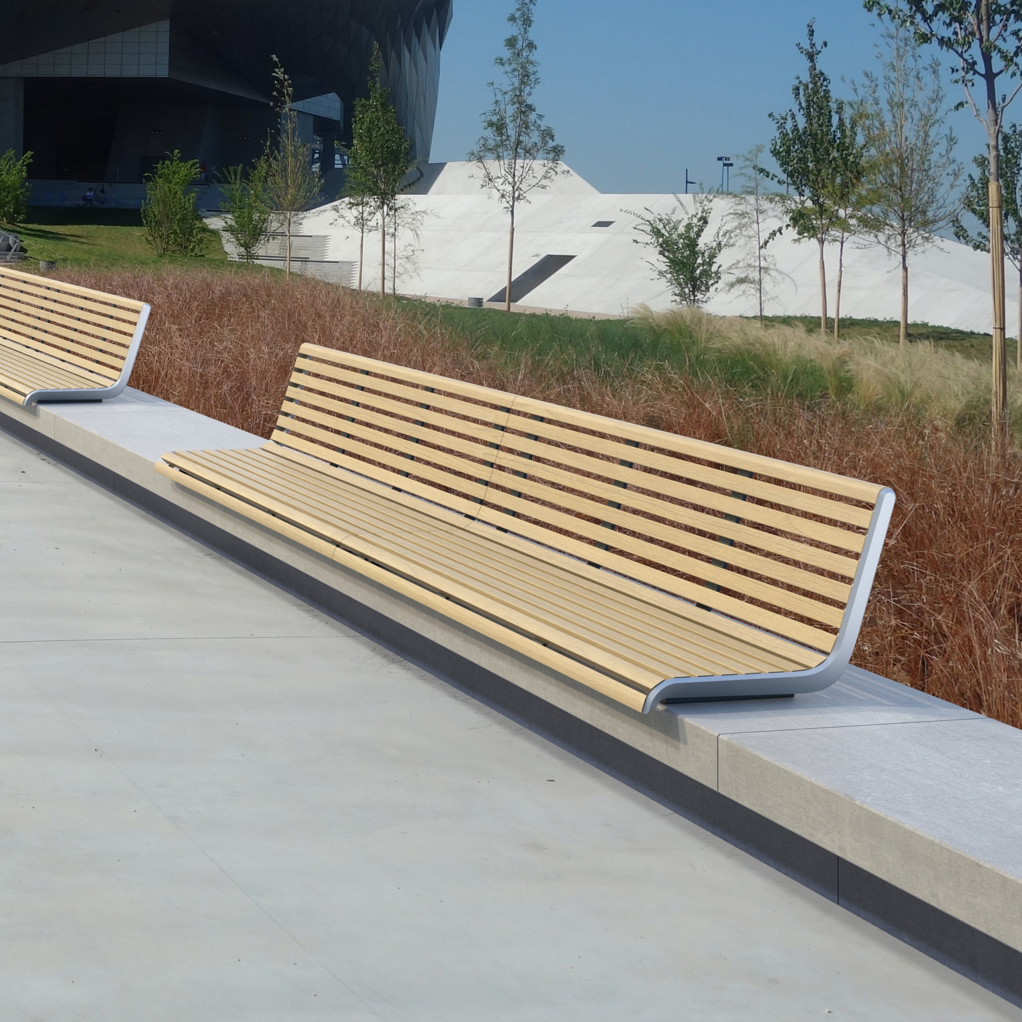 Display product port | Wall-mounted bench from manufacturer mmcité
