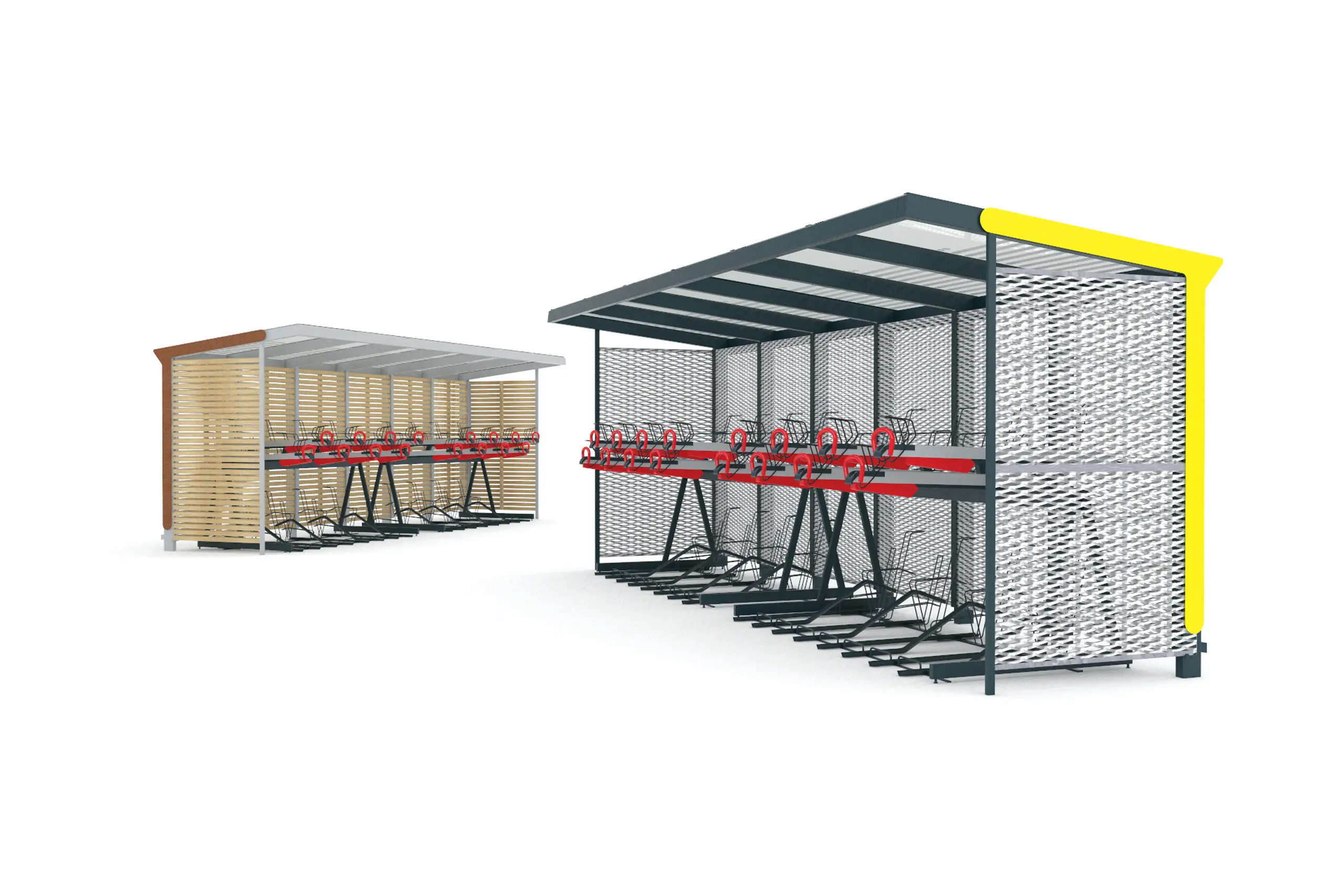 mmcité - aureo velo | Wartehallen für doppelstöckiges Deponieren von Fahrrädern