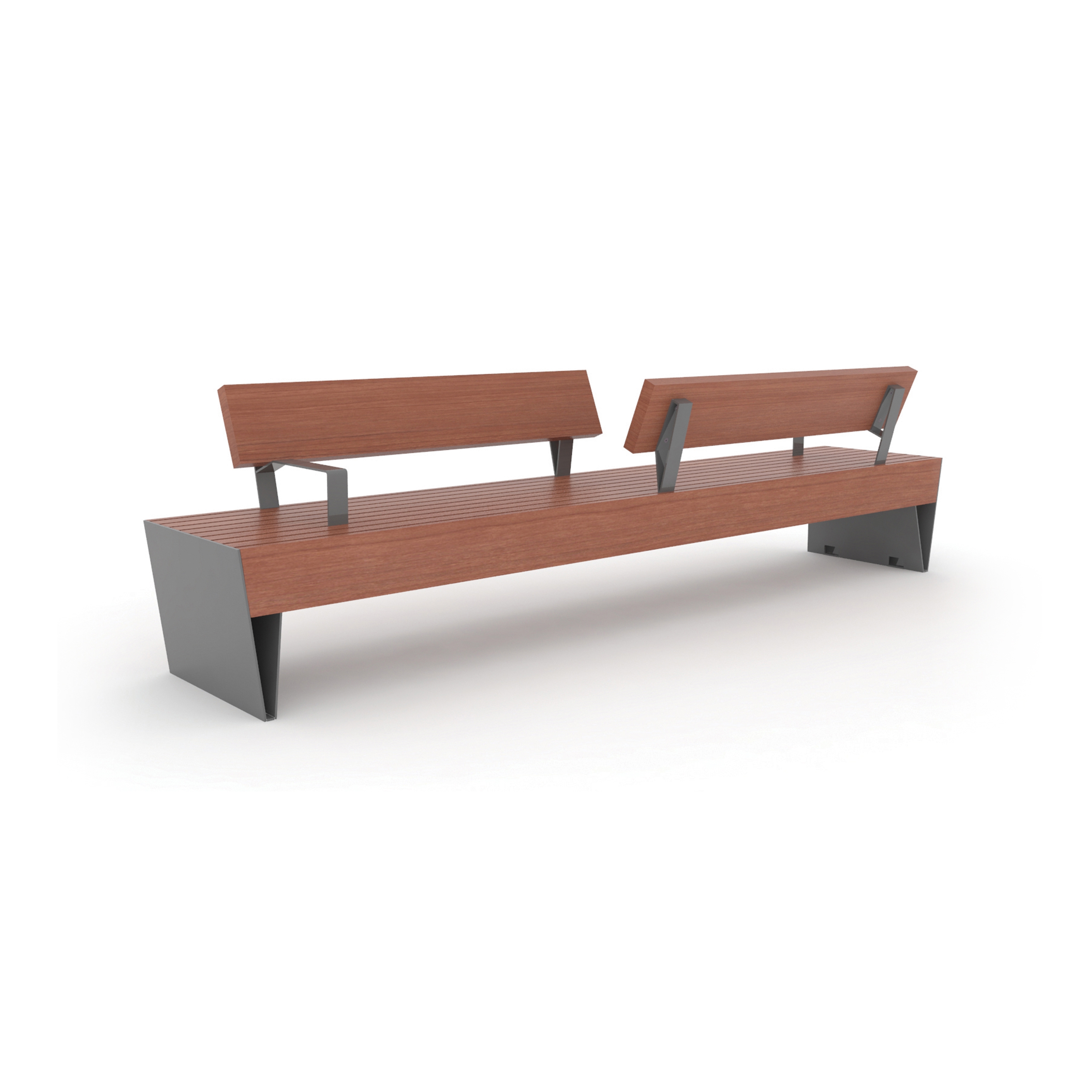 Display product blocq | Park bench with armrest from manufacturer mmcité