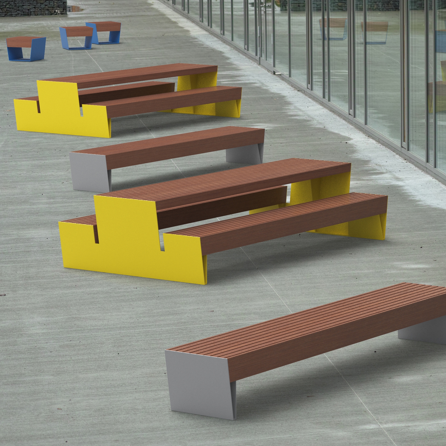 blocq | Park bench picnic set