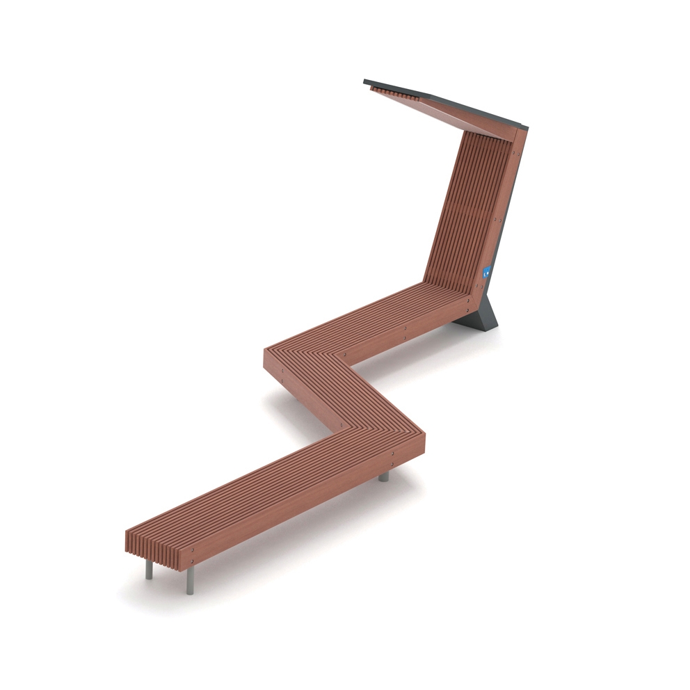 Display product woody scorpio | Solar bench from manufacturer mmcité