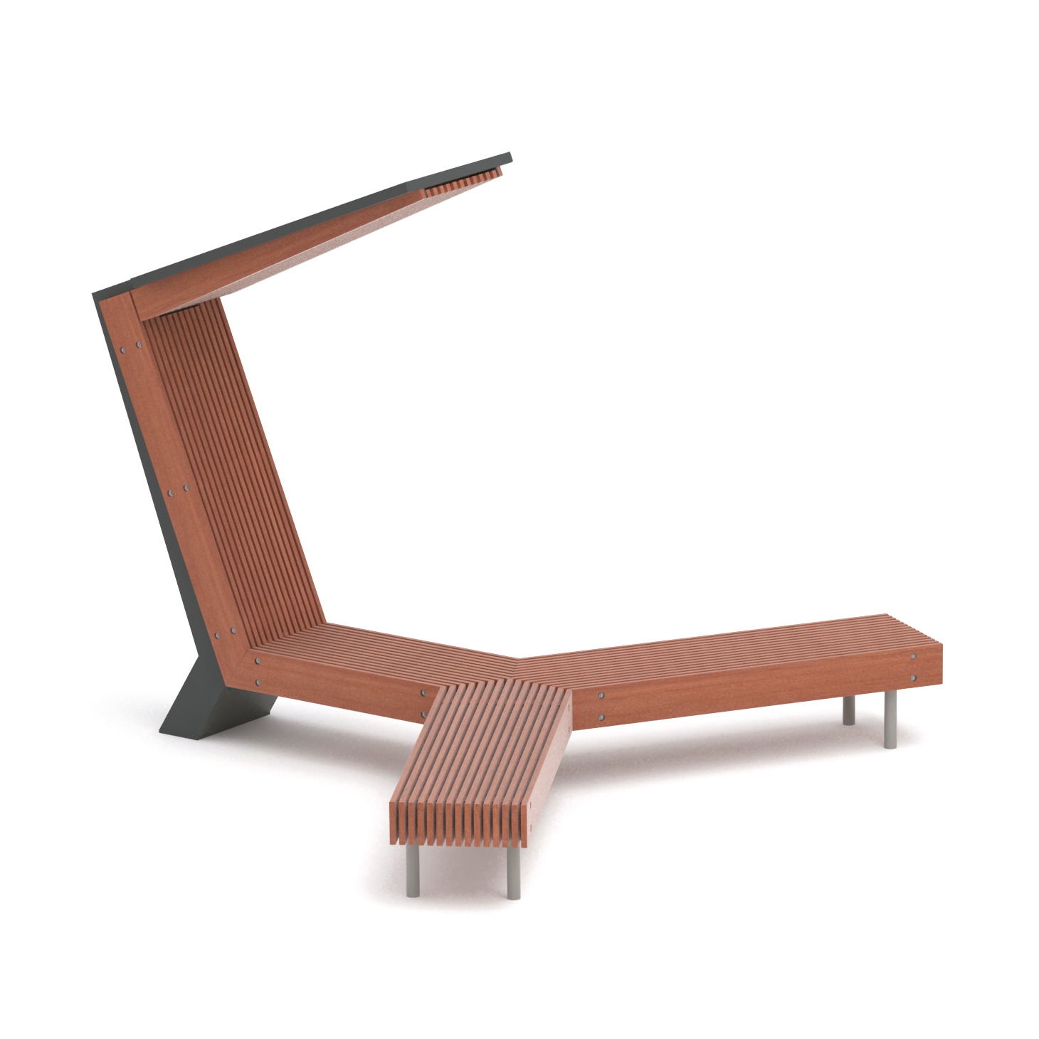 Display product woody scorpio | Solar bench from manufacturer mmcité