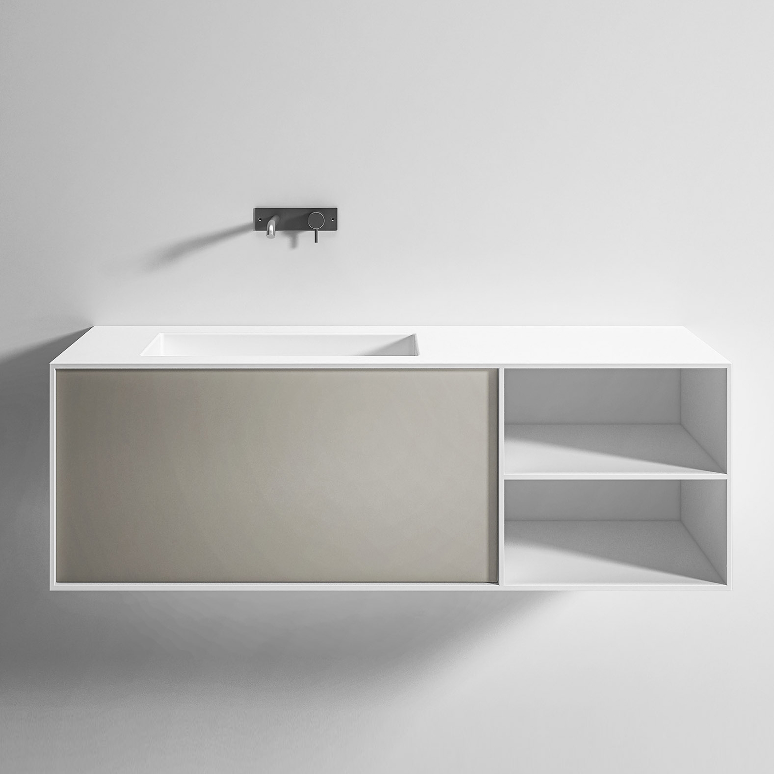 Produkt Waschtischplatten mit integriertem Becken und Schublade des Herstellers Rexa Design anzeigen