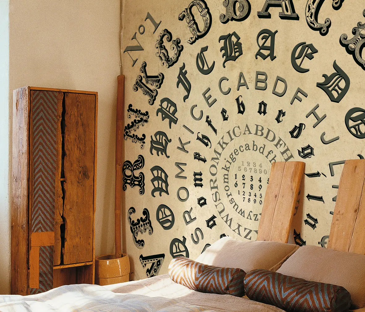 Wall&decò - Alphabetical Swirl