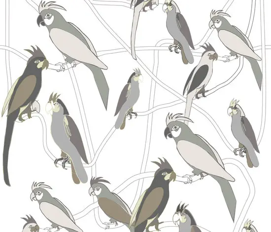 Wall&decò - Funny Parrots