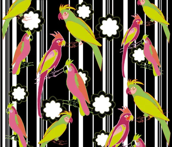 Wall&decò - Funny Parrots