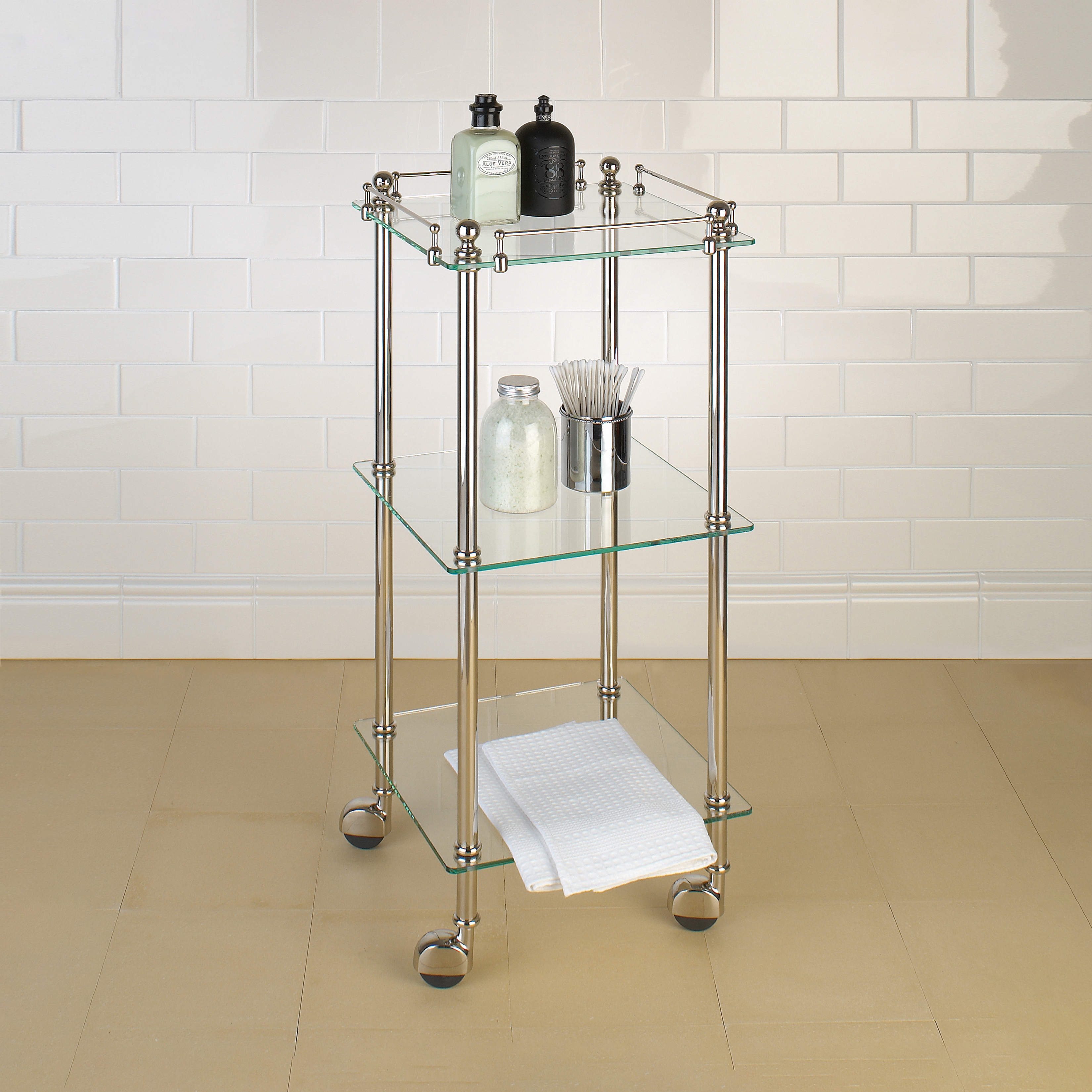 Display product Tavolino with clear glass shelves from manufacturer Aquadomo