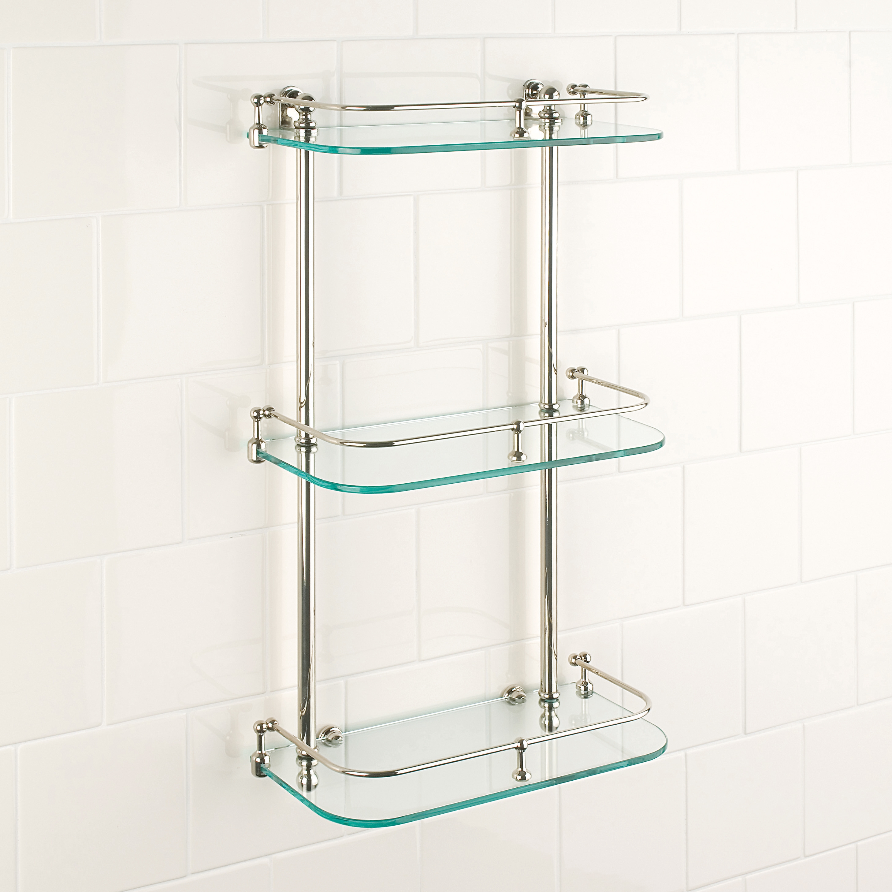 Display product Vienna wall shelf clear glass from manufacturer Aquadomo