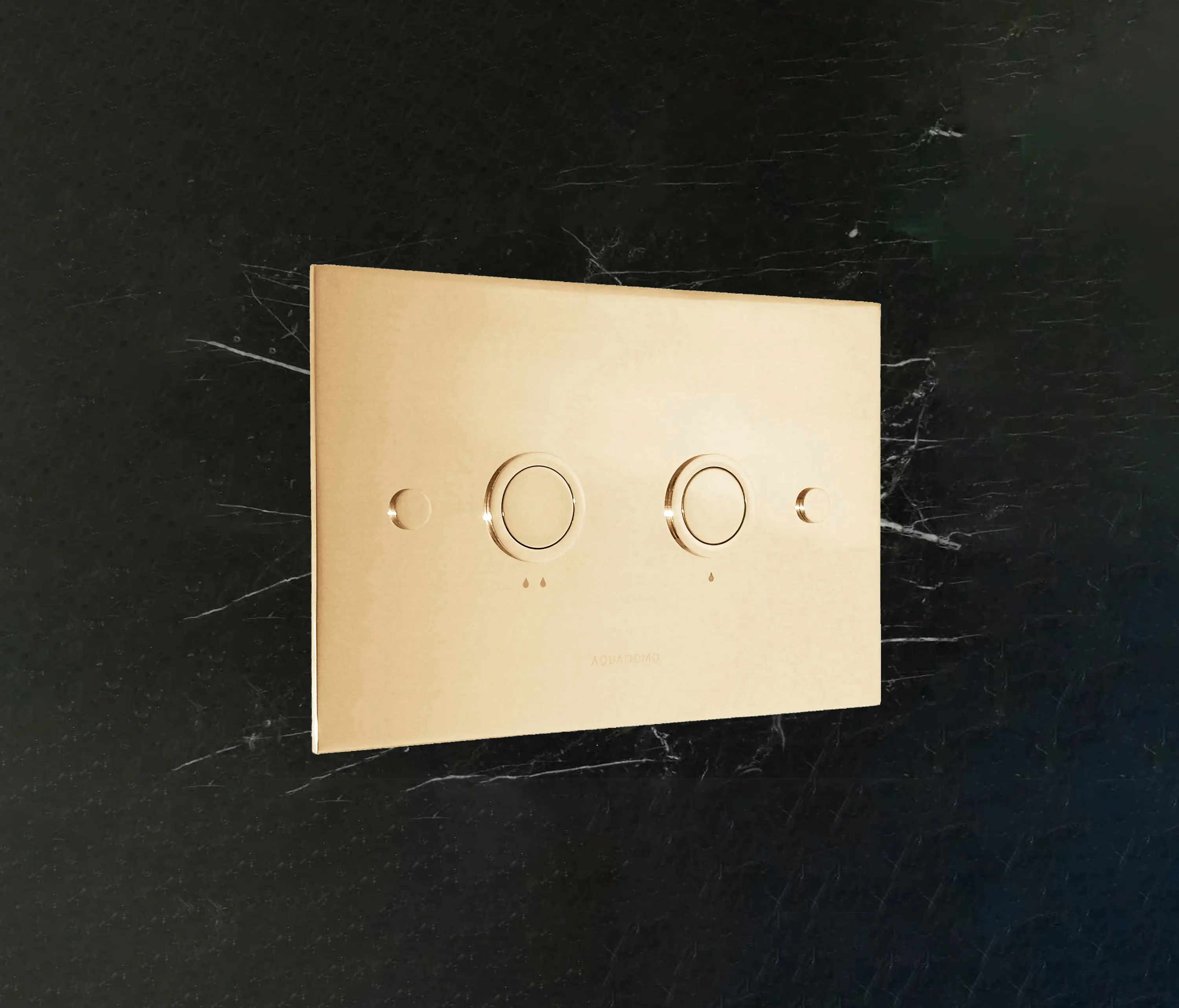 Aquadomo - Diamond flush plate polished brass unlacquered