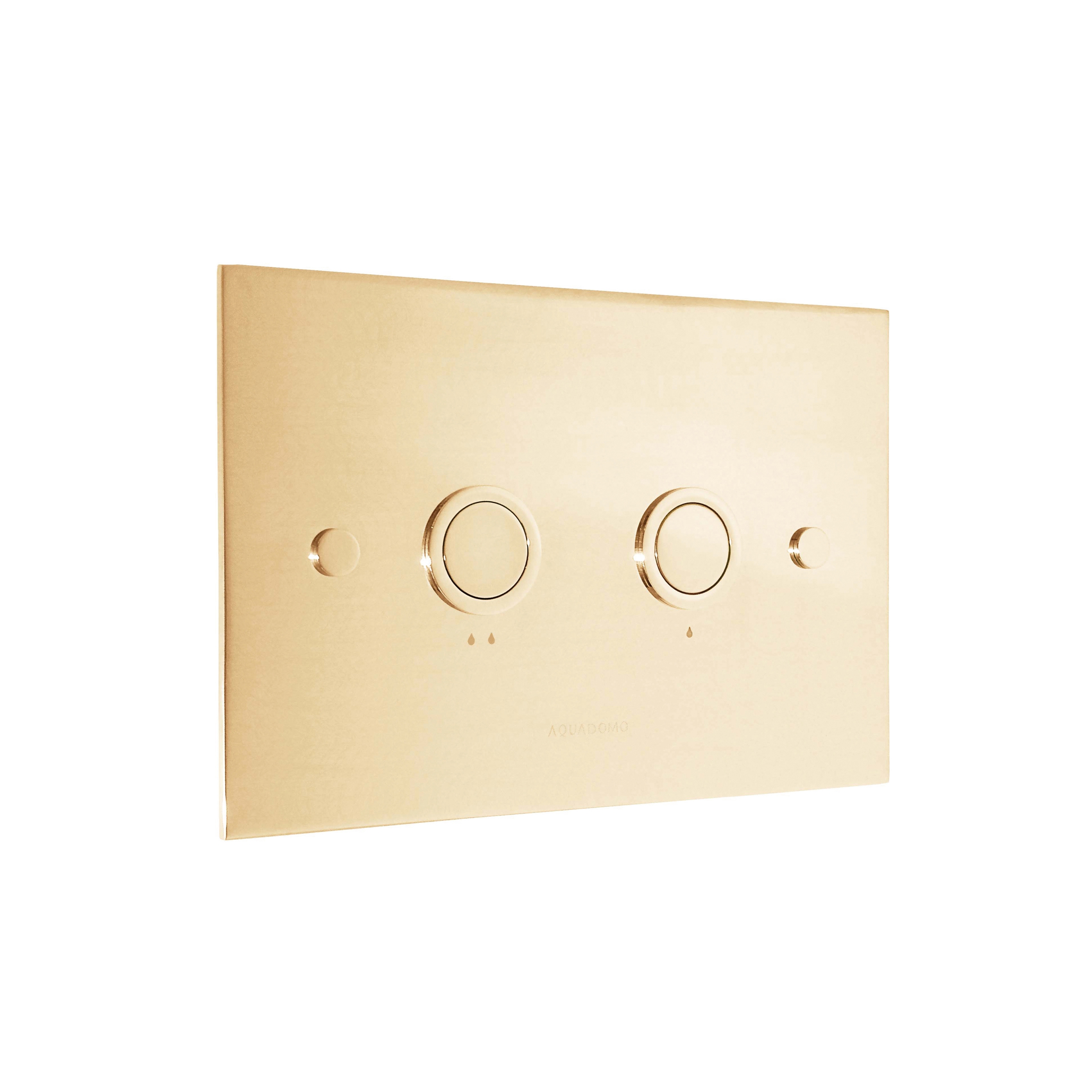 Diamond flush plate polished brass unlacquered