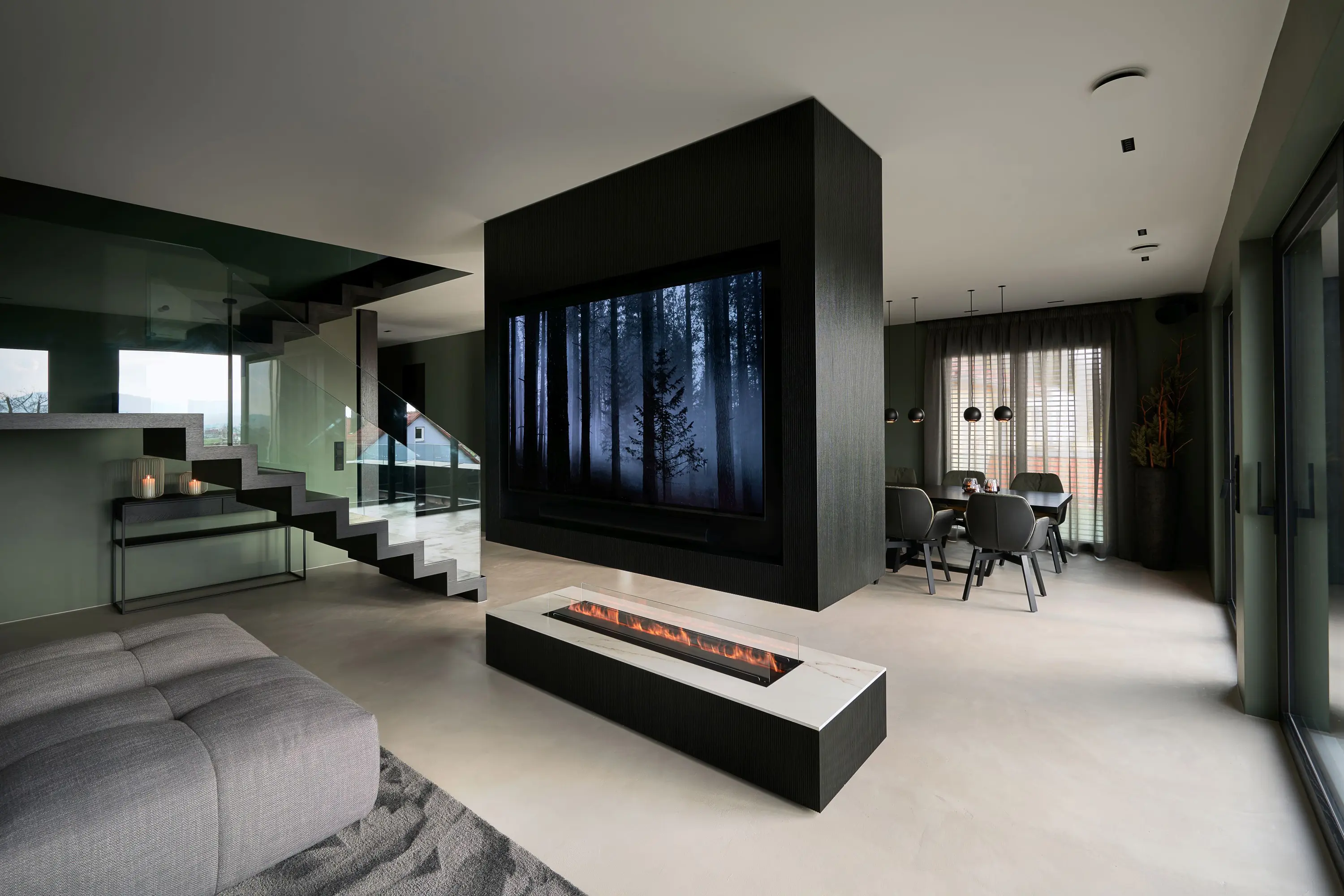 Siller Treppen - Elegant wooden zigzag staircase in the Nuremberg penthouse