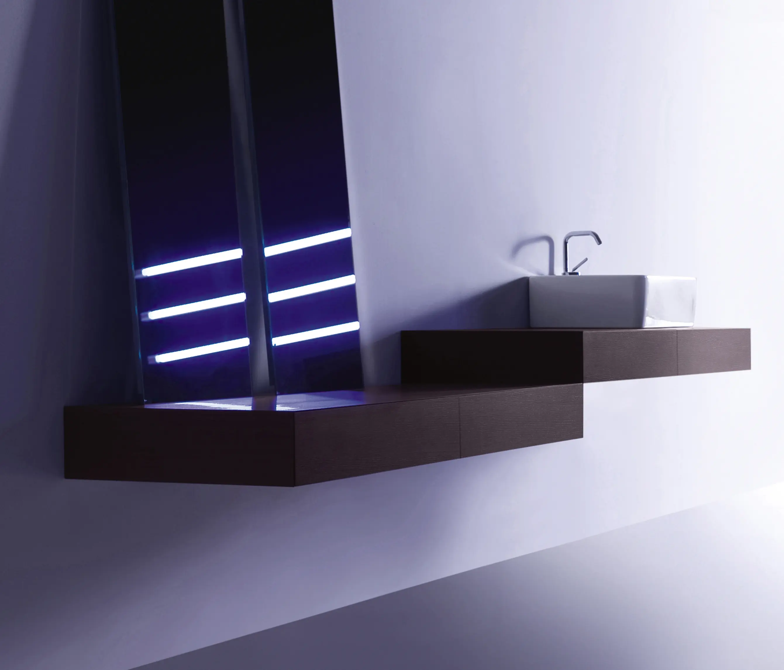 Kerasan - Units Wengè basket/stool with aluminium top