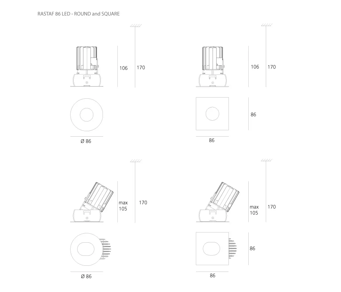 Artemide Architectural - Rastaf LED 86