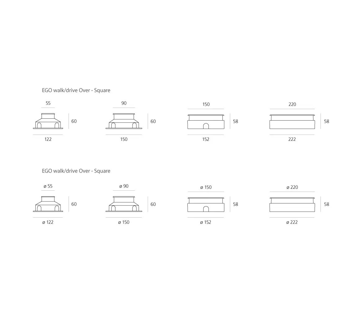 Artemide Architectural - Ego Drive-over quadratisch