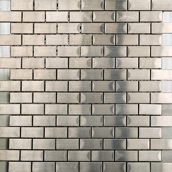 Noohn Metal Mosaics Brick Acero