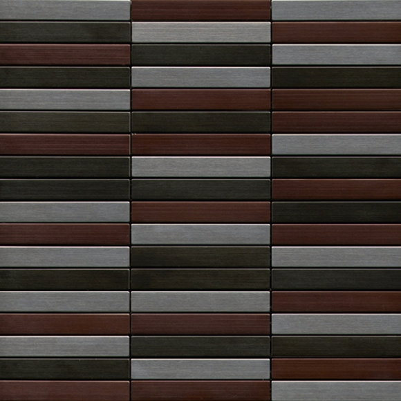 Display product Noohn Metal Mosaics Acero Niquel Cobre from manufacturer Porcelanosa