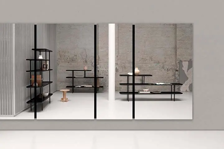 Deknudt Mirrors - Luna Black Rect. L