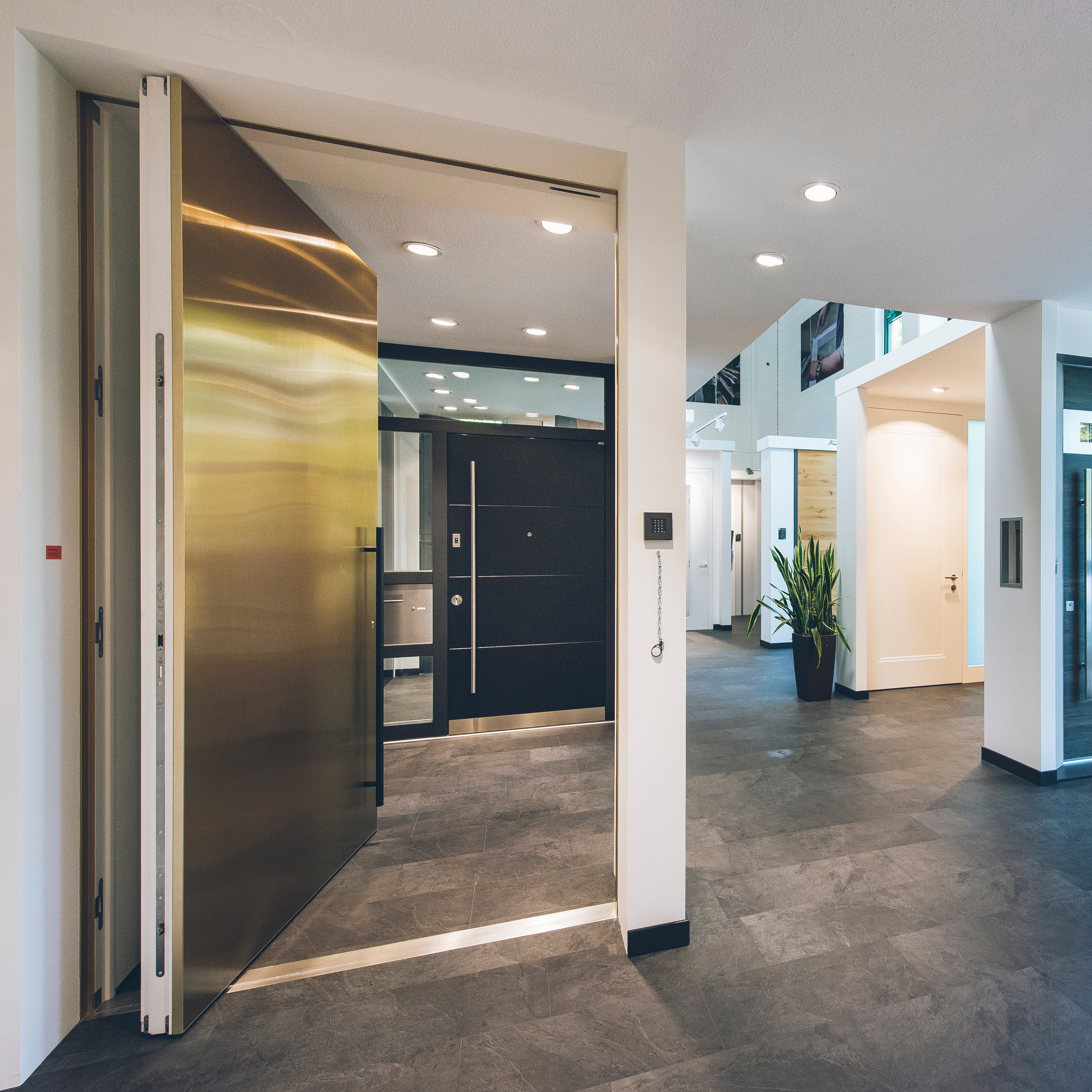 Display product Modern front doors pivot doors CIRCUM from manufacturer ComTür