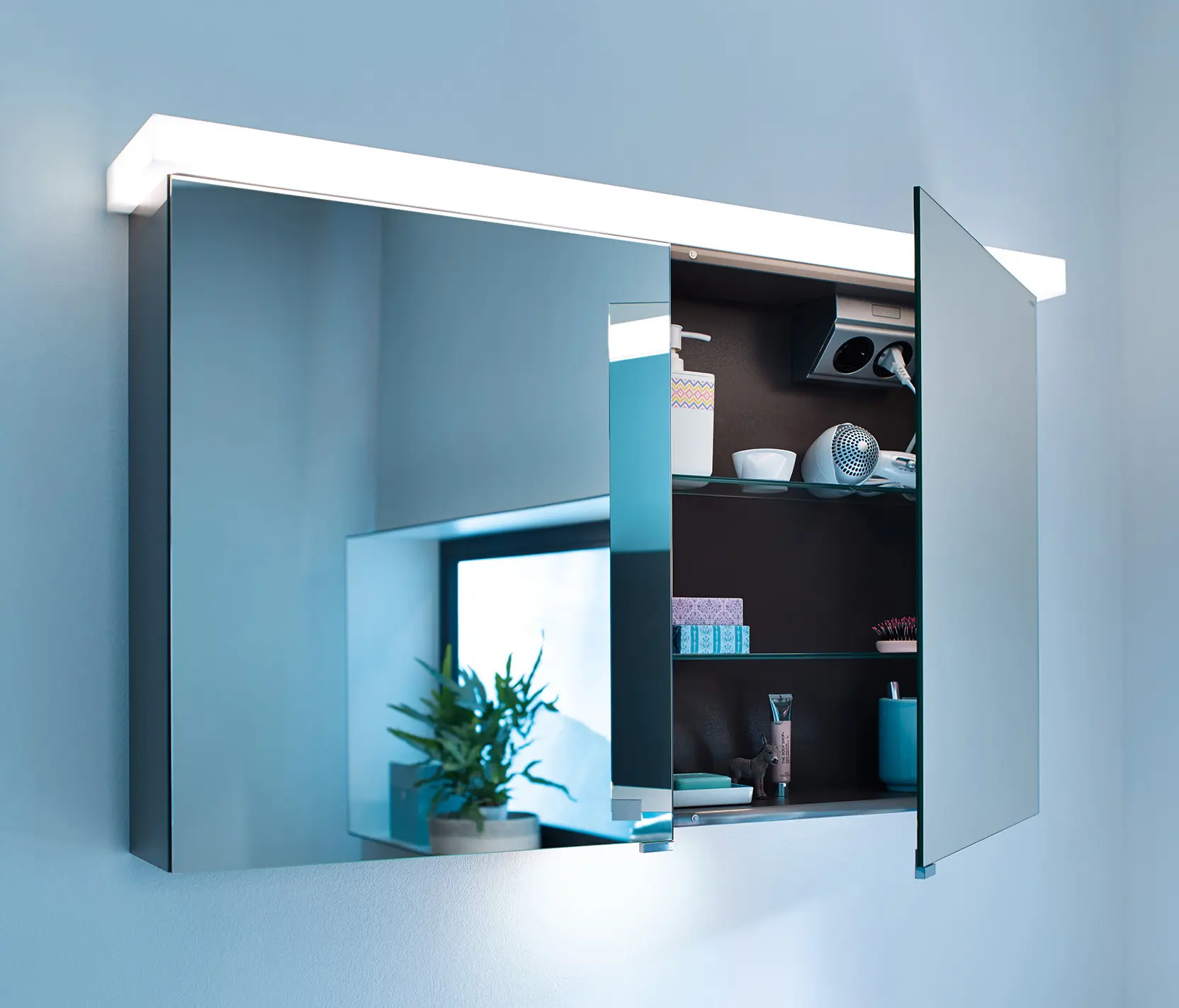 burgbad - Essento | Mirror cabinet incl. LED lighting of washbasin