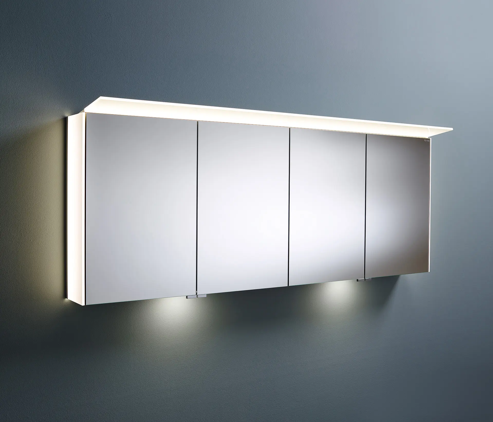 burgbad - Sys30 | Mirror cabinet with lateral LED illumination incl. indirect lighting of washbasin