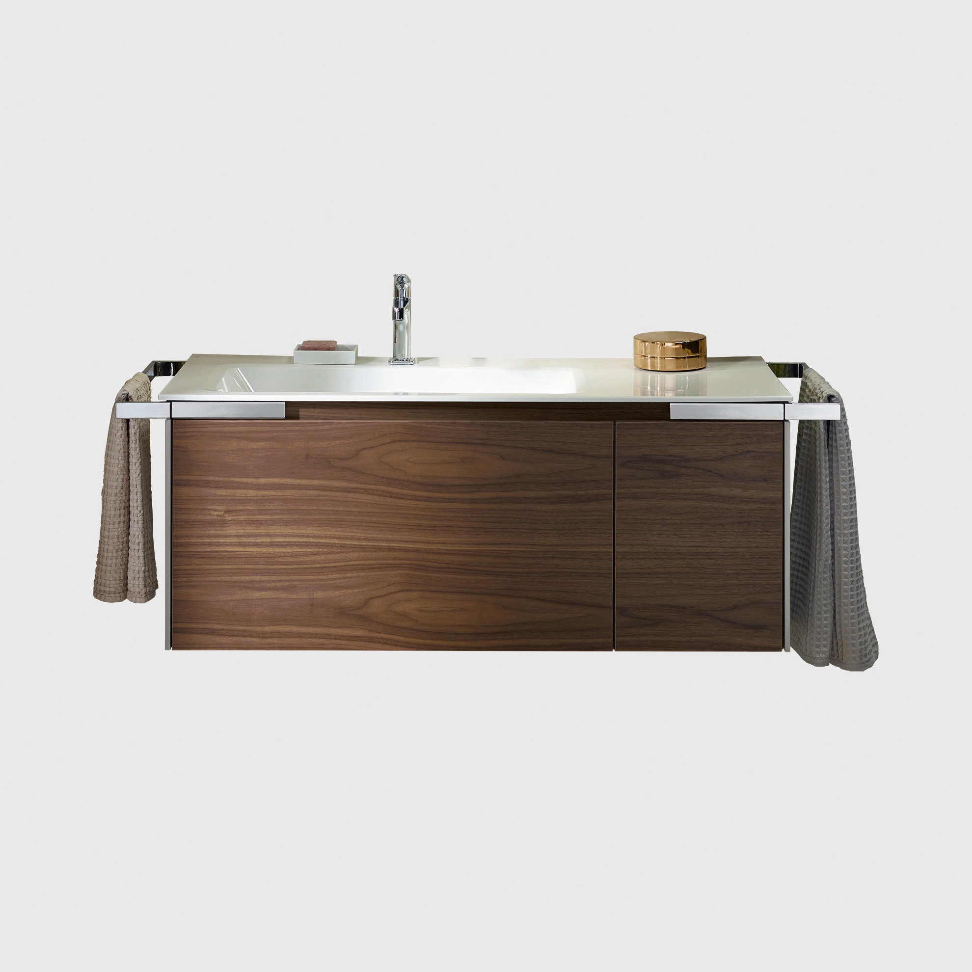Mostra il prodotto Yso | Ceramic washbasin rectangular incl. vanity unit del produttore burgbad