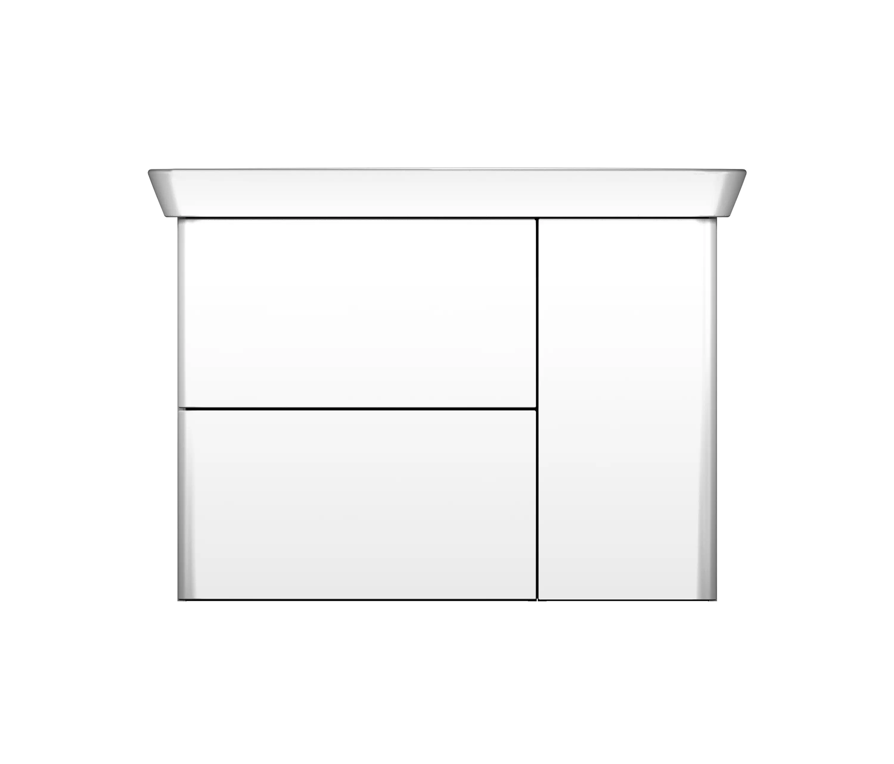 burgbad - Iveo | Plan de toilette en céramique avec meuble sous-vasque